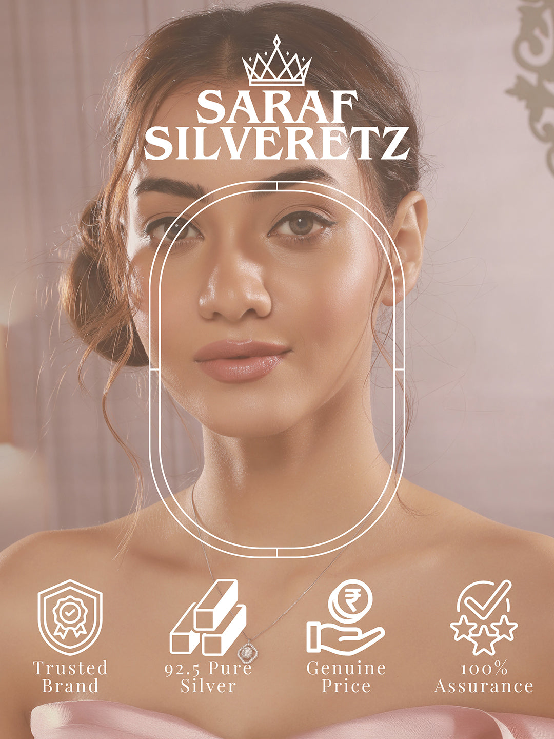 925 Sterling Silver Zircon Square  Halo Solitaire Minimal Pendant Necklace & Chain