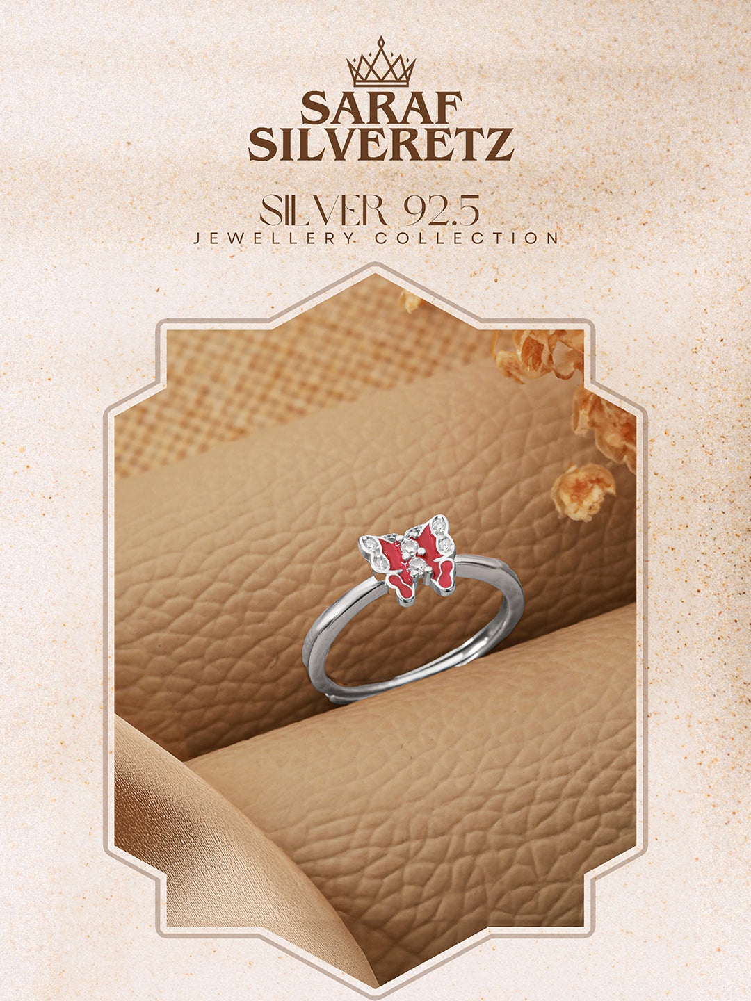 925 Sterling Silver Minimal Elegant Butterfly Adjustable Finger Ring