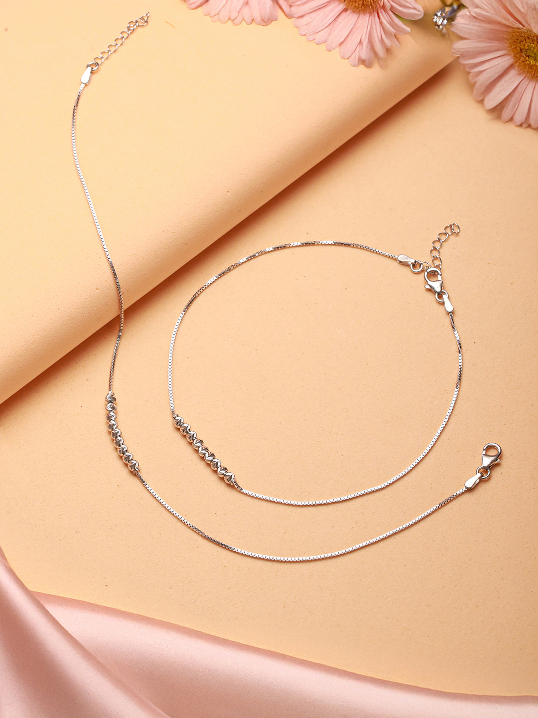 925 Silver Snake Chain Payal Anklet