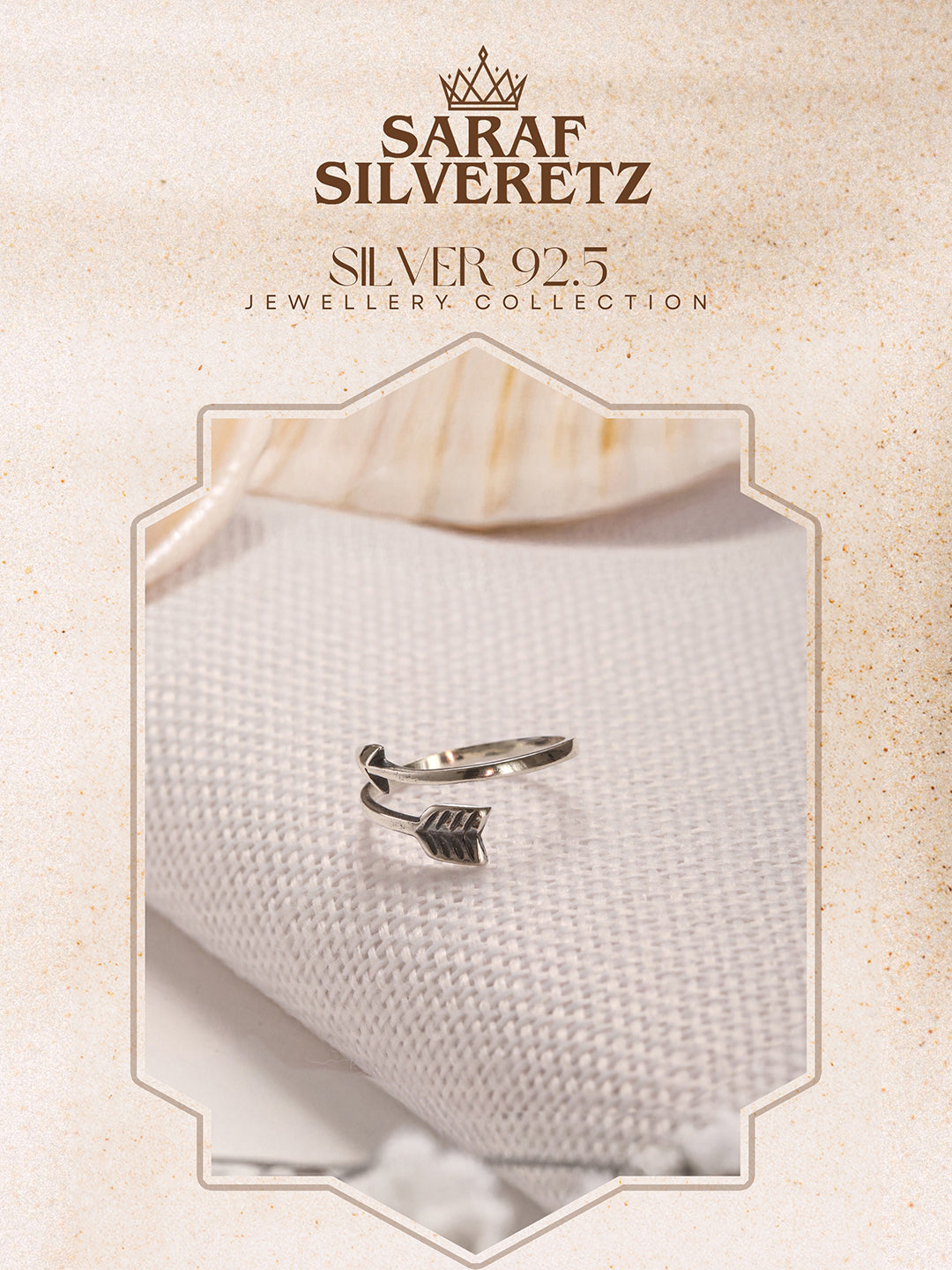 925 Sterling Silver Oxidised Dailywear Minimal Trendy Arrow  Adjustable Finger Ring