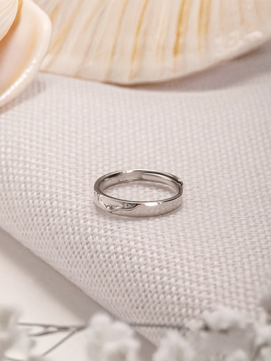 925 Sterling Silver Engraved Promise Finger Band Ring