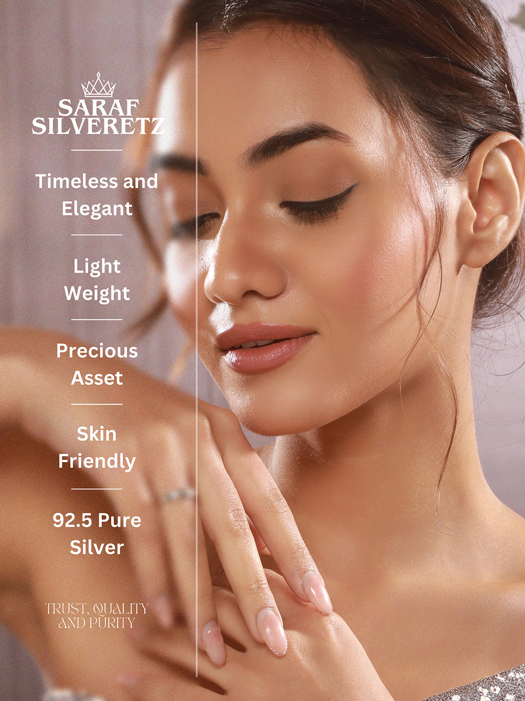 925 Sterling Silver Rhodium Plated Contemporary Adjustable Band Coupe Finger Ring For Her