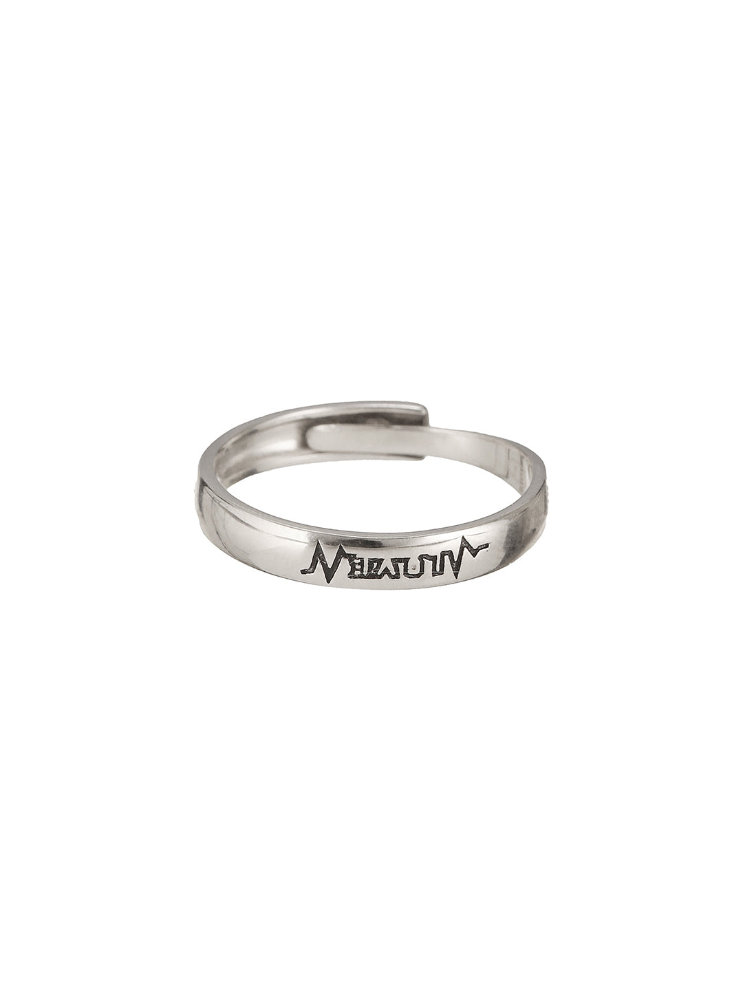 925 Sterling Silver Rhodium Plated  Dailywear Adjustable Band Finger Rings