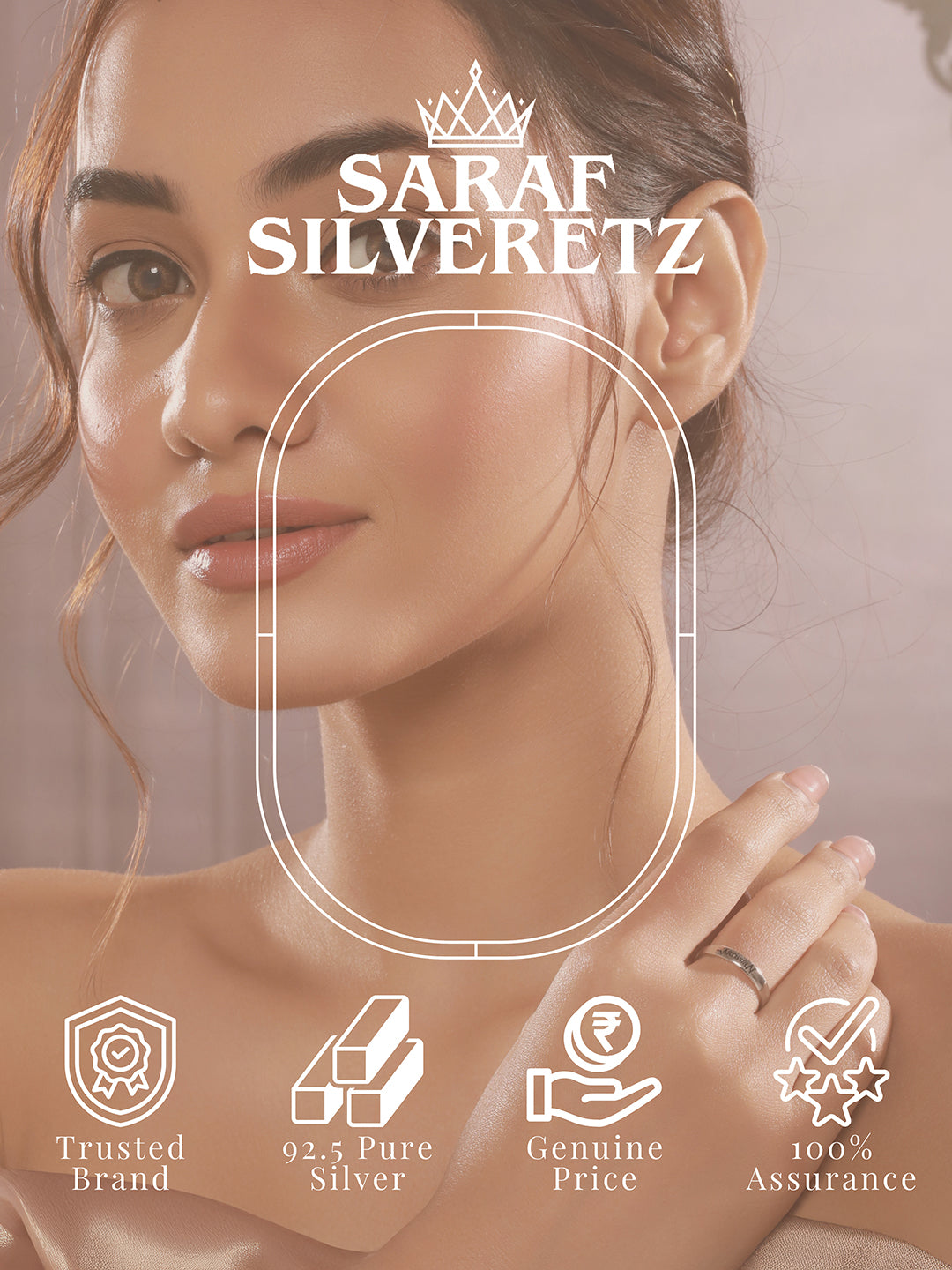 925 Sterling Silver Rhodium Plated  Dailywear Adjustable Band Finger Rings