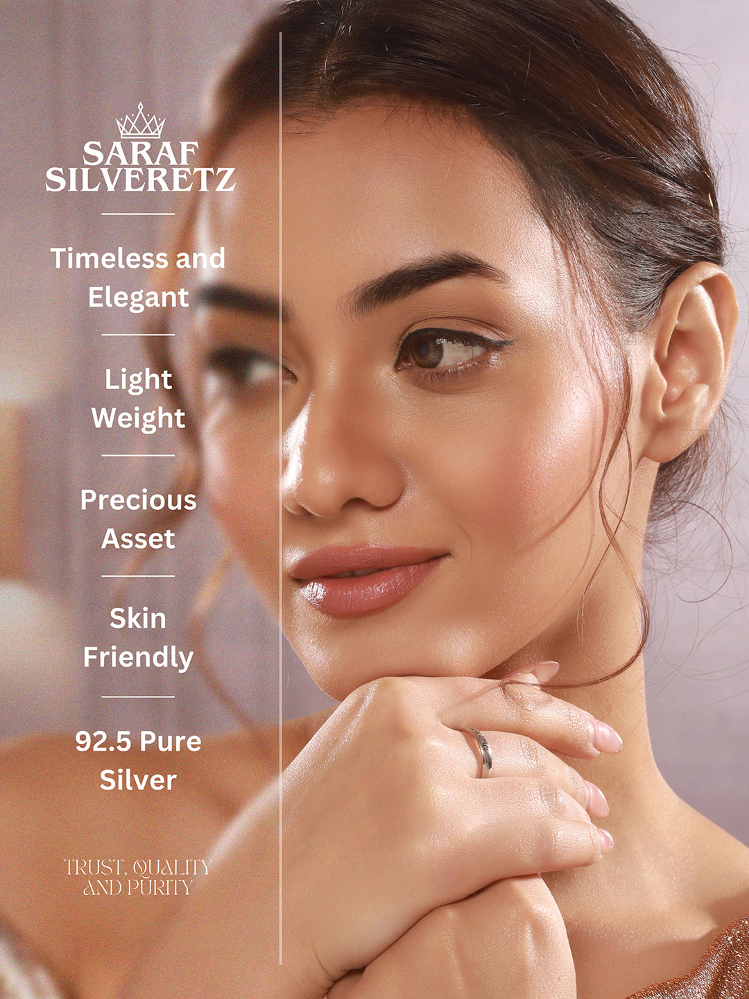 925 Sterling Silver Rhodium Plated  Dailywear Adjustable Band Finger Rings