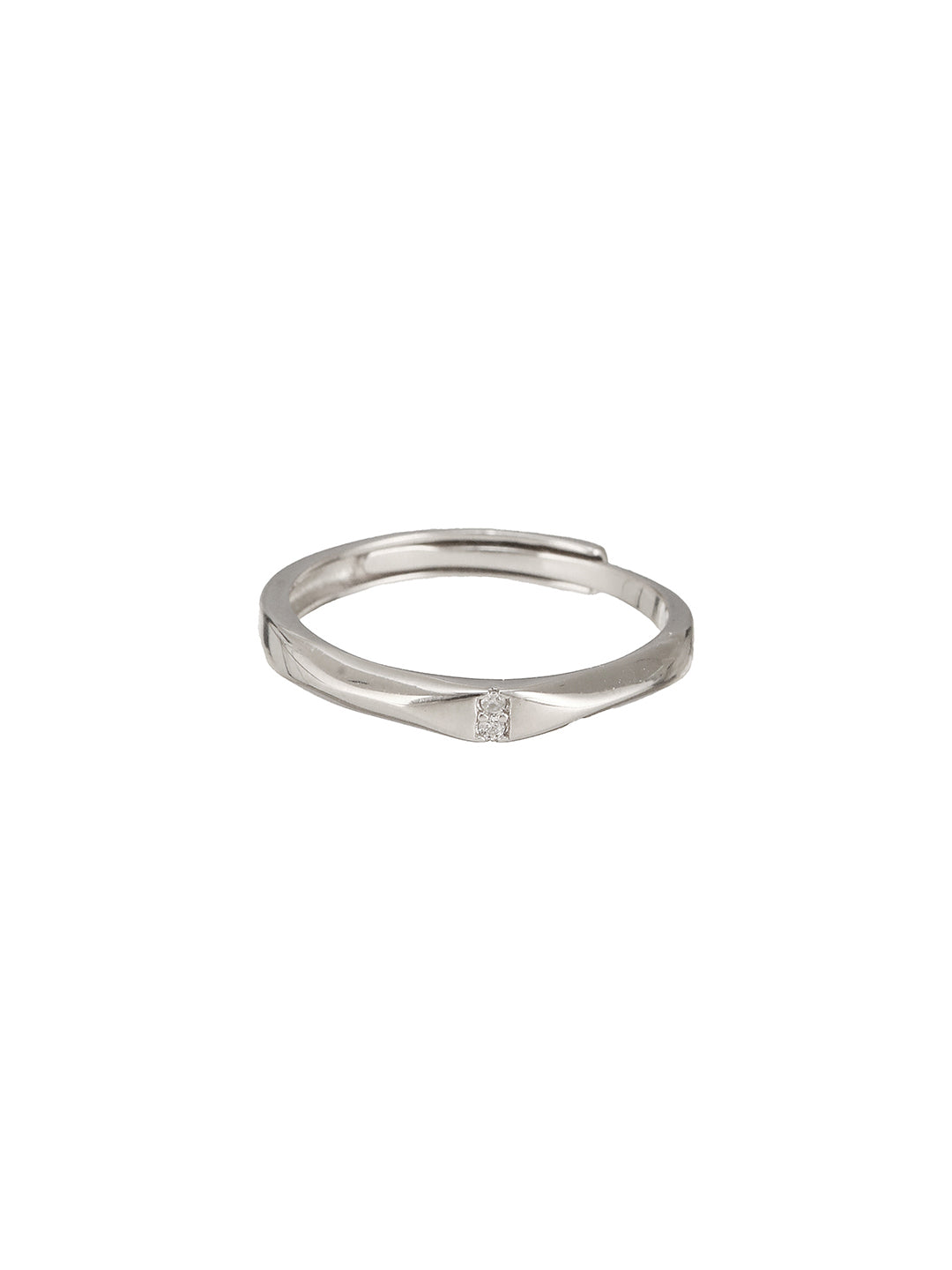 925 Sterling Silver Elegant Promise  Adustable  Band Finger Ring