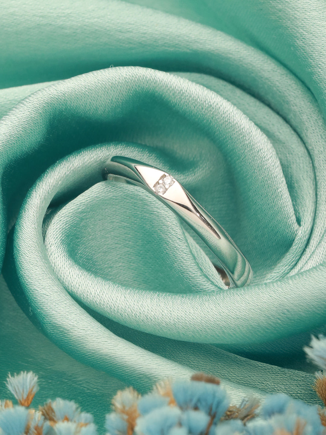 925 Sterling Silver Elegant Promise  Adustable  Band Finger Ring