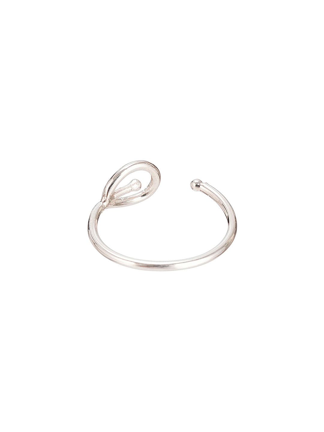 925 Sterling Silver Modern Quirky  Minimal Adjustable Finger Ring