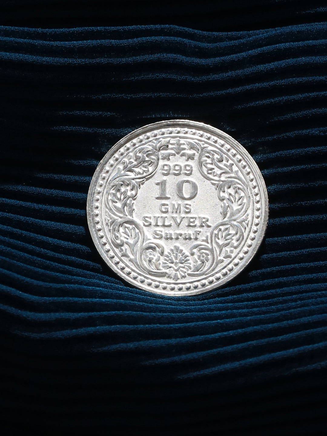 Set of 2 Kundan Green Meenakari Peacock Designer Rakhi with 999 Silver King George Round 10 gm Silver Coin