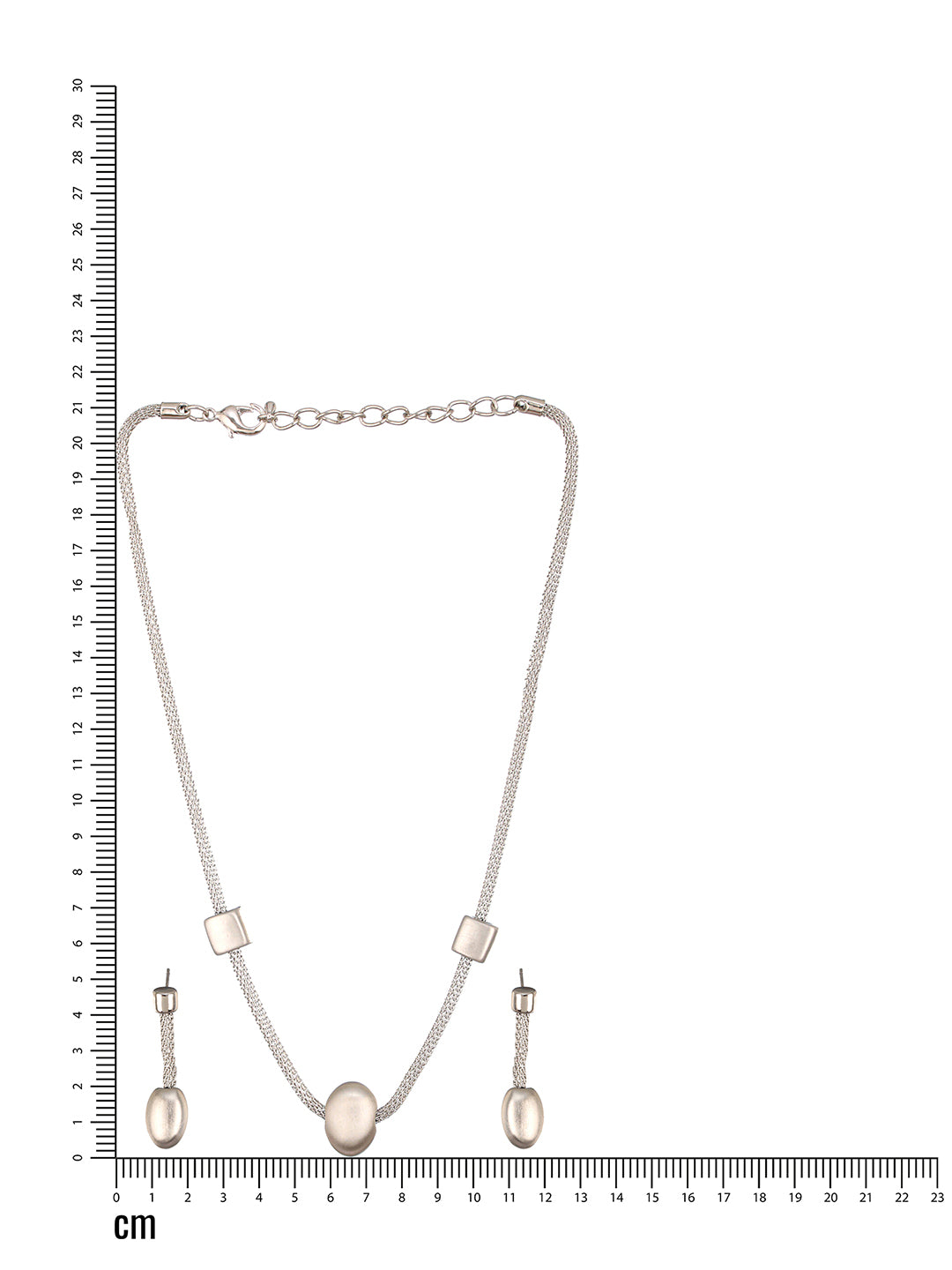 Anti-tarnish Silver Toned Trendy Chain Jewelry Set