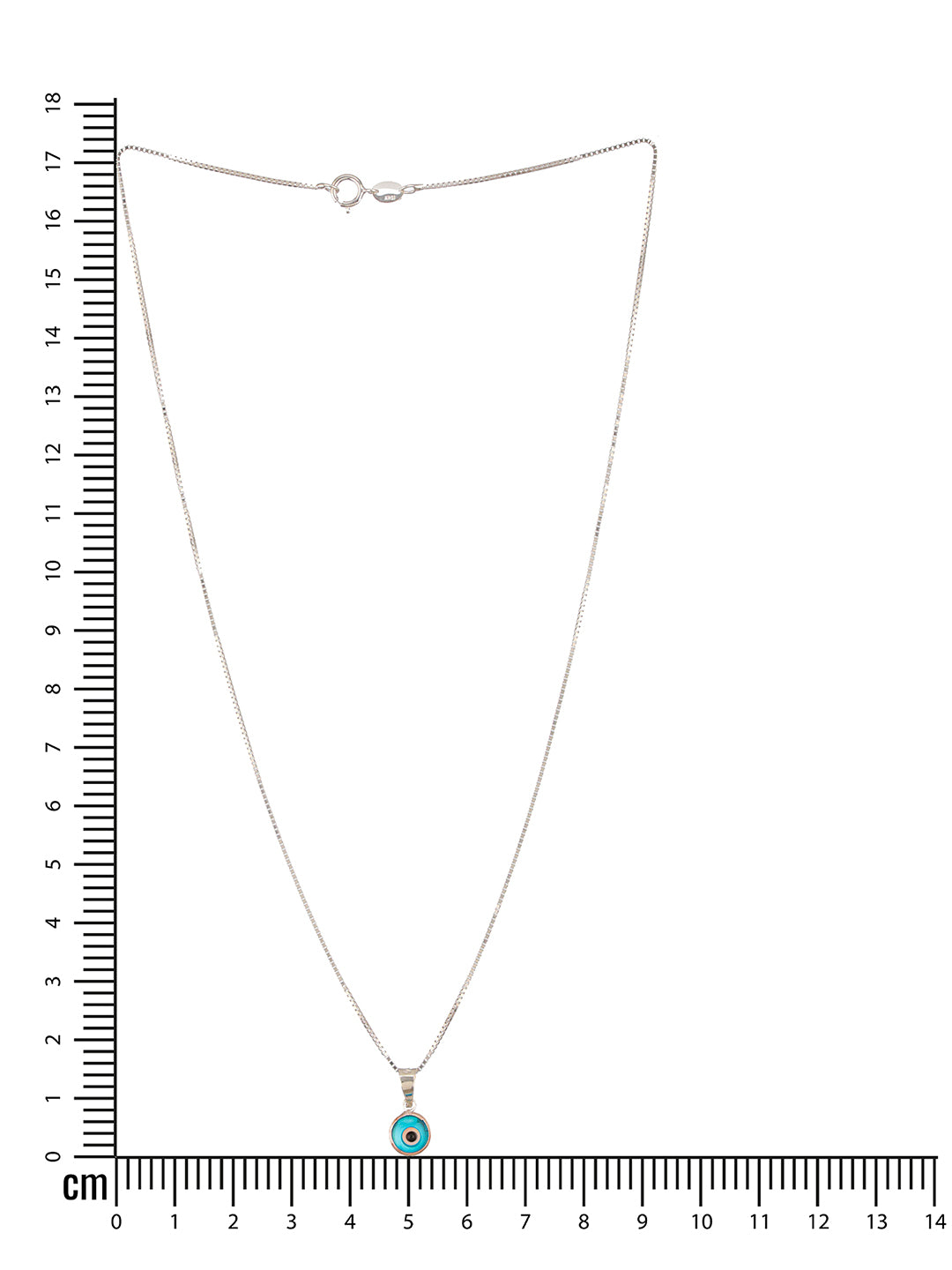 925 Sterling Silver Minimal Dailywear  Evil Eye Locket Necklace & Chain