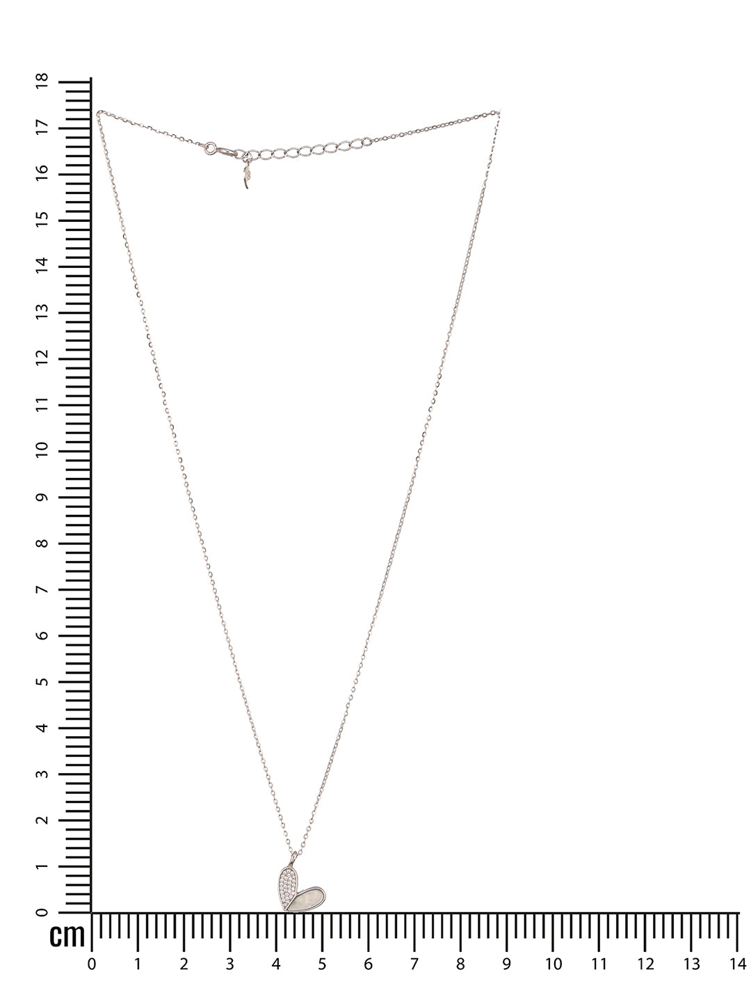 925 Sterling Silver CZ Studded Butterfly Charms Dainty Pendant Necklace & Chain