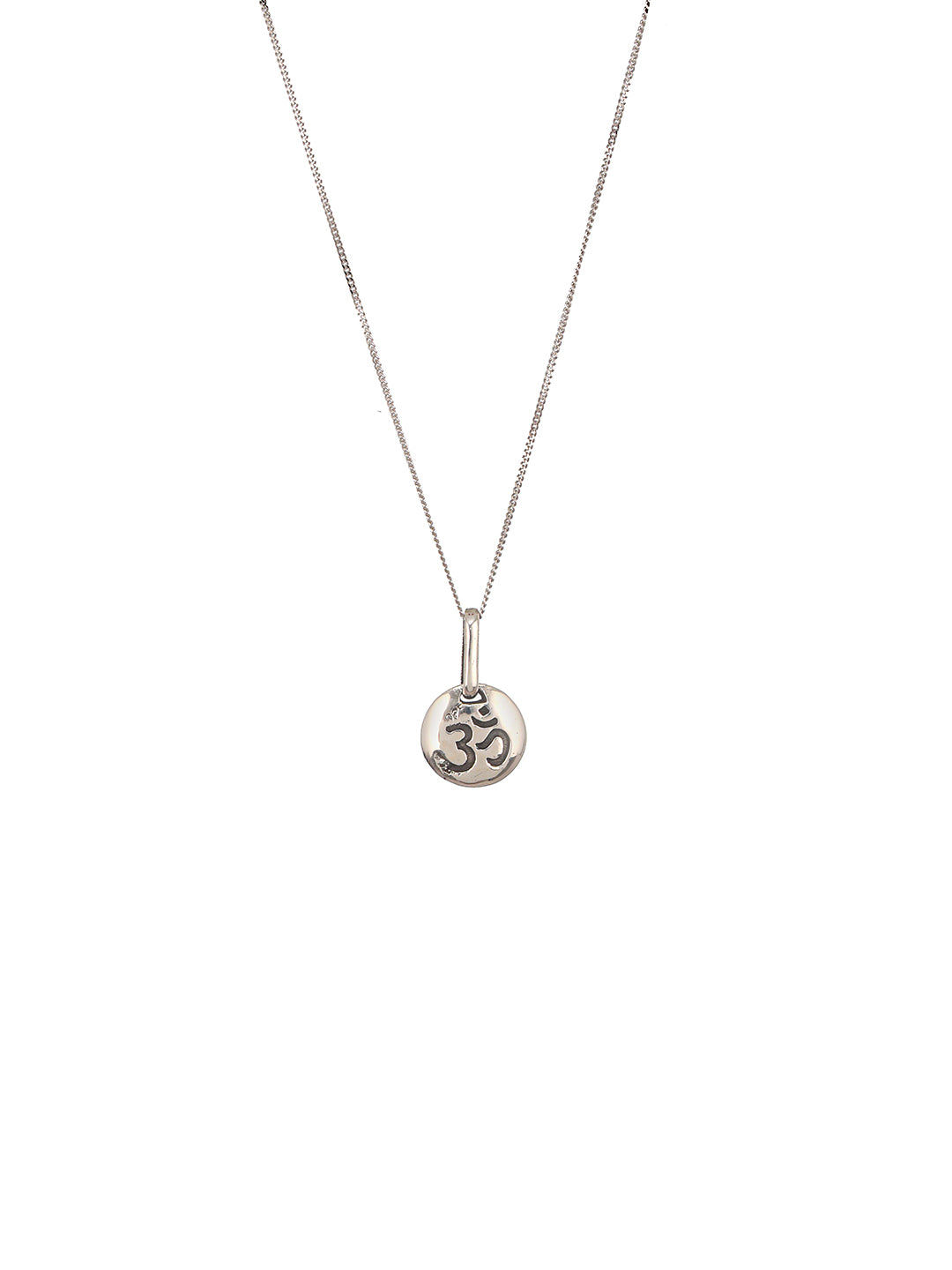 925 Sterling Silver Minimal Dailywear  Om Locket Pendant Necklace & Chain