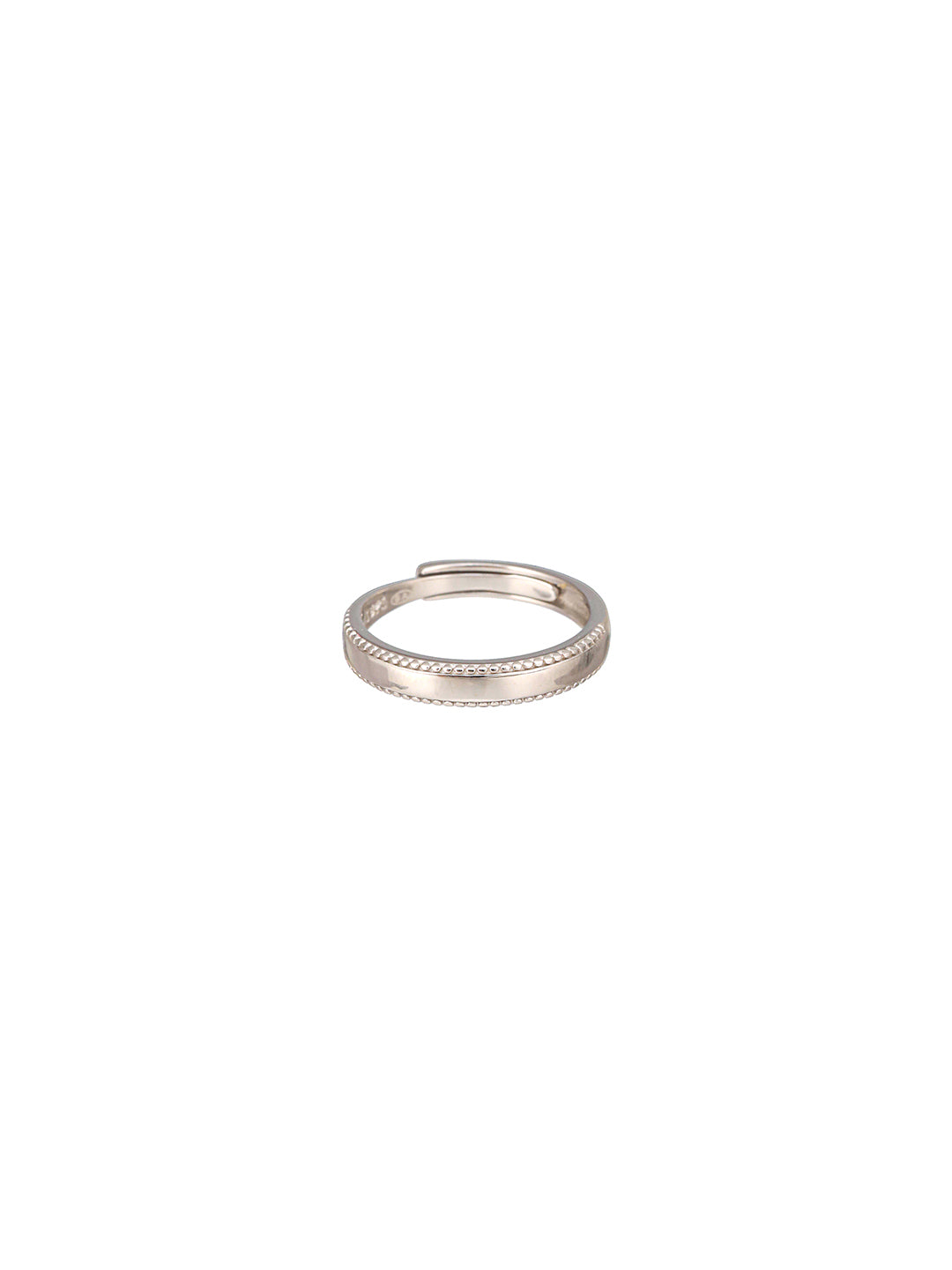 925 Sterling Silver Elegant Minimal Adjustable Band Finger Ring