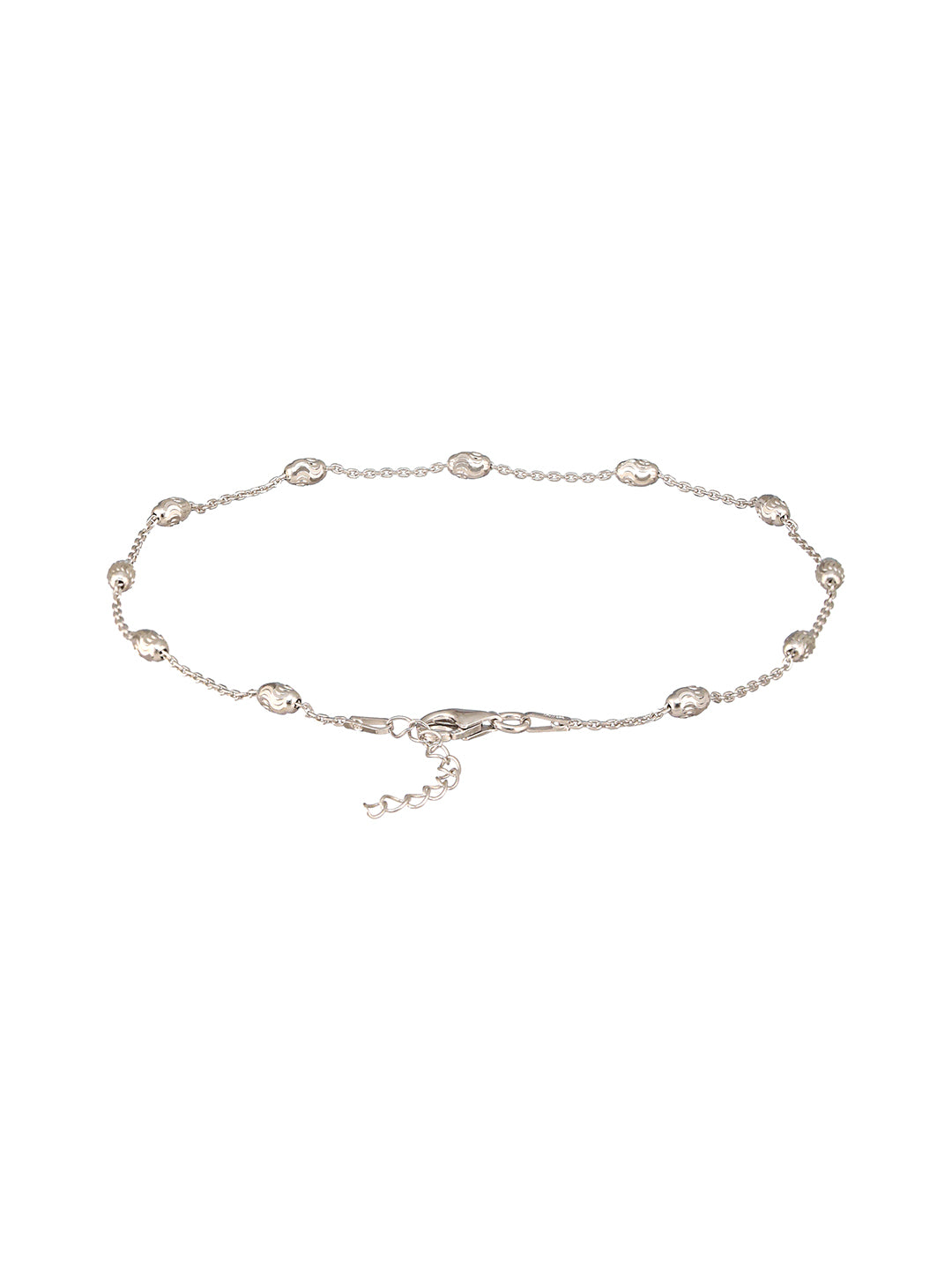 925 Sterling Silver Ball Chain Delicate Designer   Minimal Anklet Pair