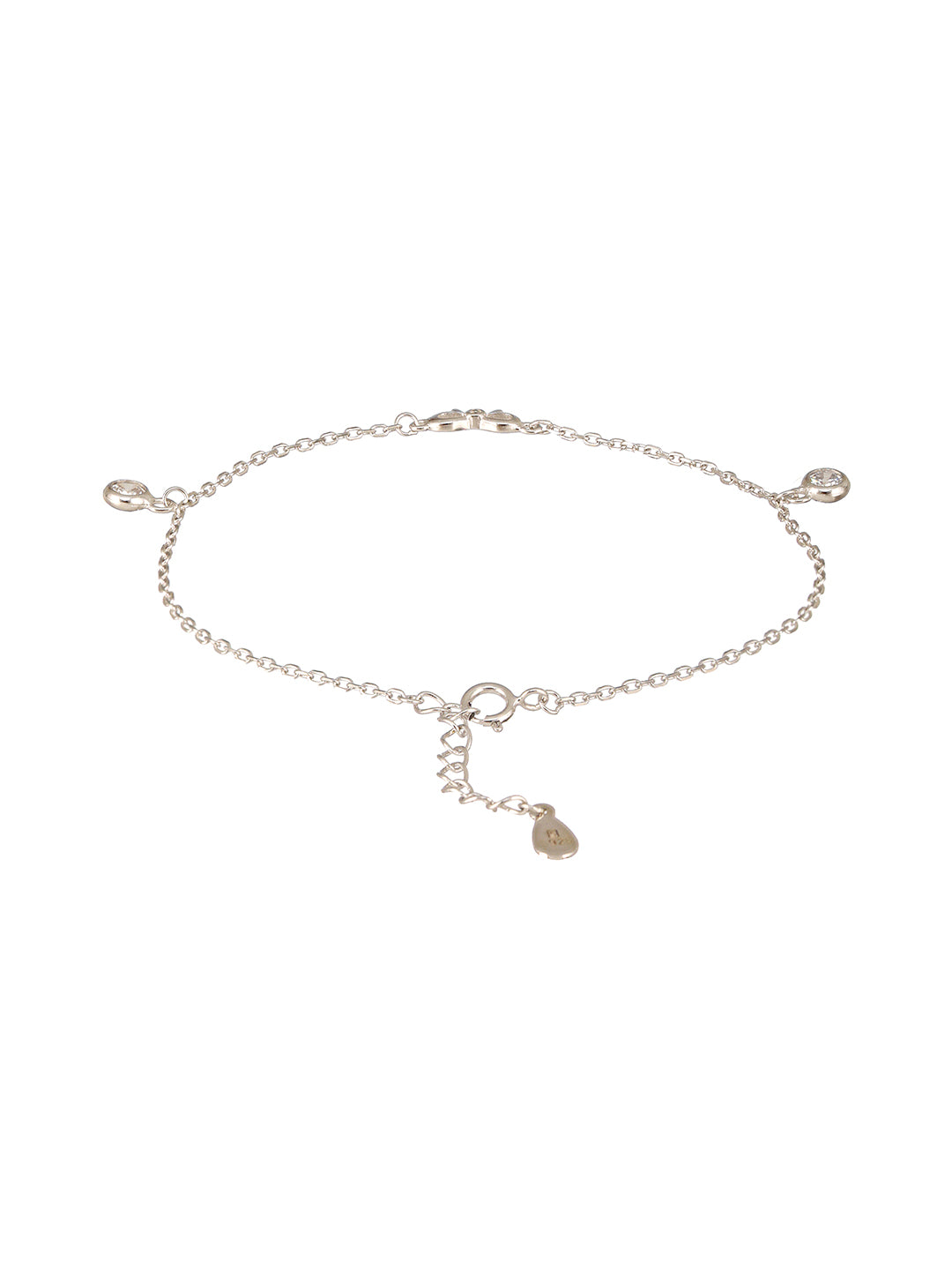 925 Sterling Silver Plated Bow Charms  Link  Adjustable Bracelet