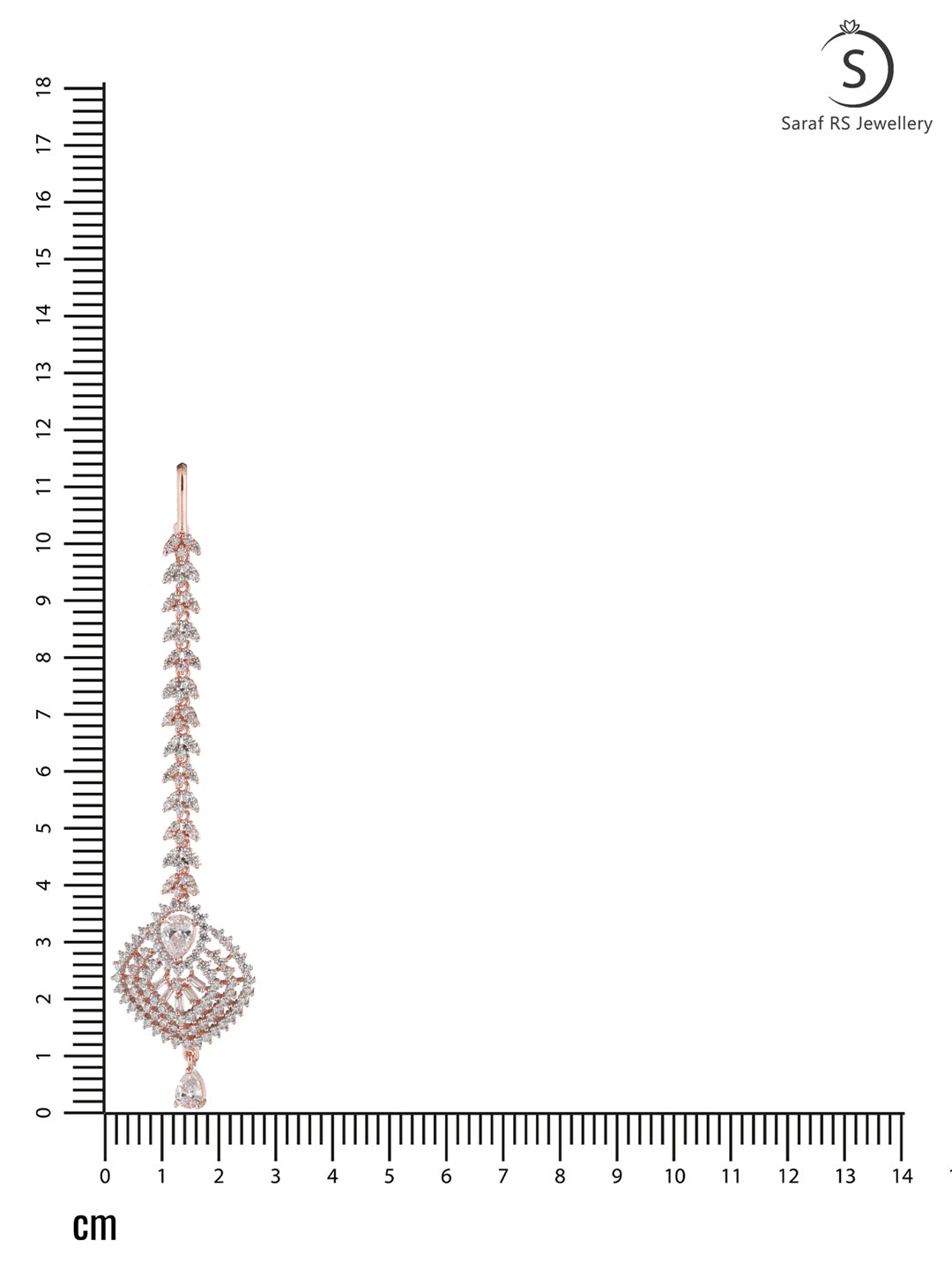 Beautiful Diamond shaped Maang Tikka AD studded Rose Gold plated for Women & Girls, zaveri pearls, sale price rs, sale price, sale gold plated, sale gold, sale, rubans, ring, regular price, p