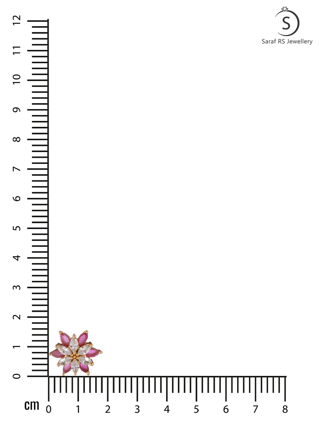 Gold Plated Floral studs Red & White AD encrusted Earrings, zaveri pearls, sale price rs, sale price, sale gold plated, sale gold, sale, rubans, ring, regular price, priyassi jewellery, kusha