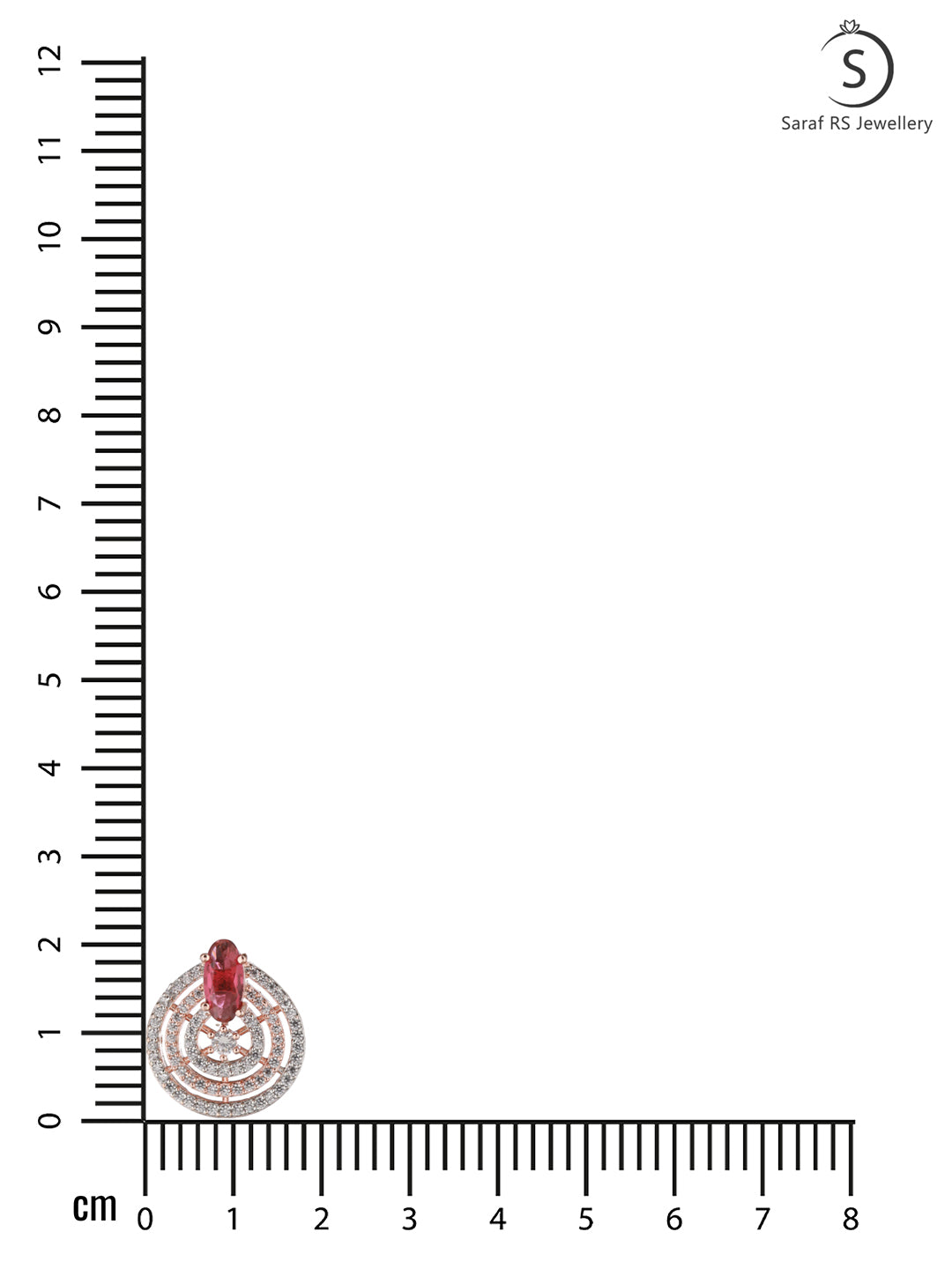 Rose Gold Plated Red and White AD Studded Concentric Studs Earrings, zaveri pearls, sale price rs, sale price, sale gold plated, sale gold, sale, rubans, ring, regular price, priyassi jewelle