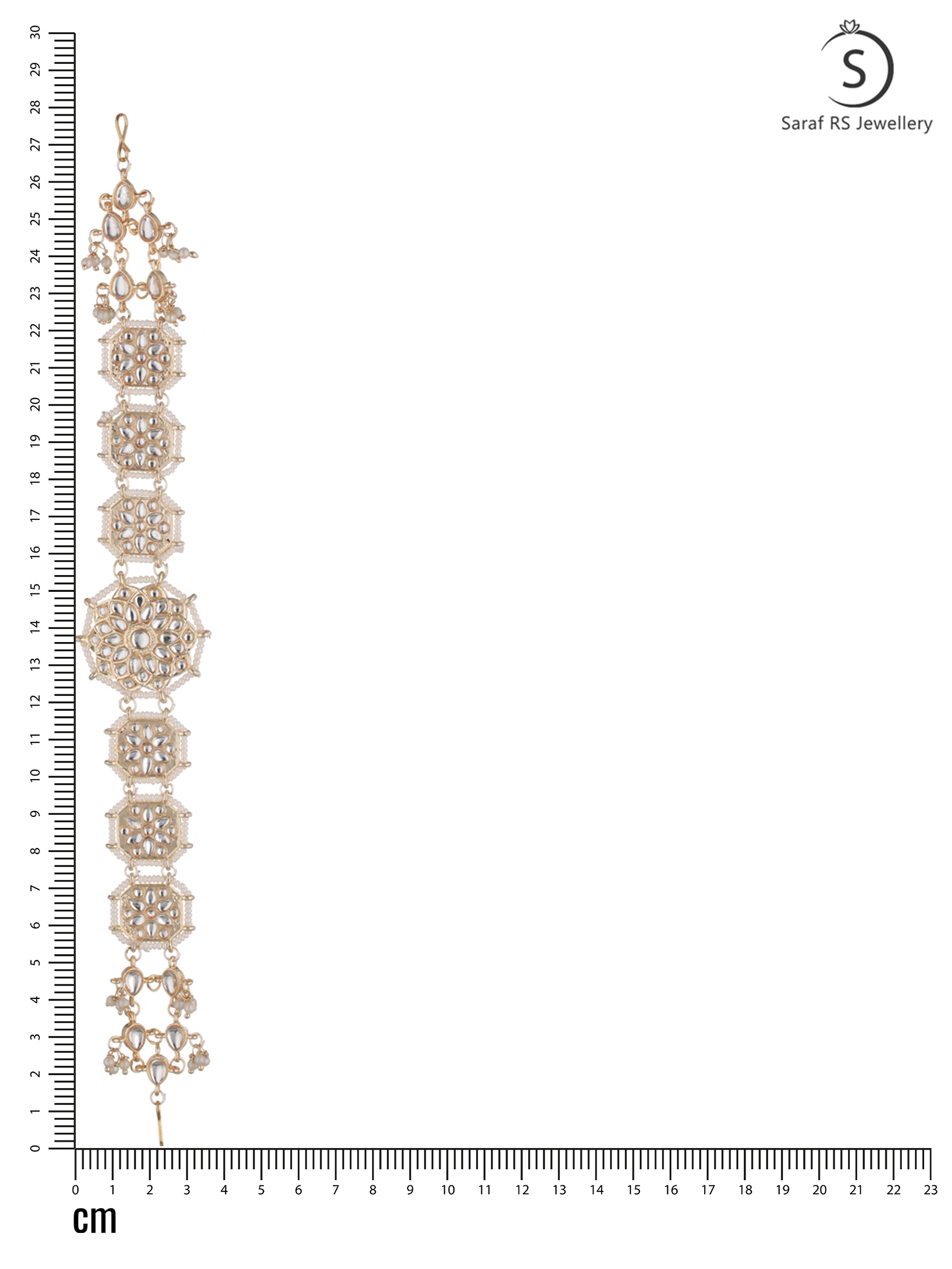 Gold Plated Kundan studded Matha Patti, zaveri pearls, sale price rs, sale price, sale gold plated, sale gold, sale, rubans, ring, regular price, priyassi jewellery, kushal's - Saraf RS Jewel