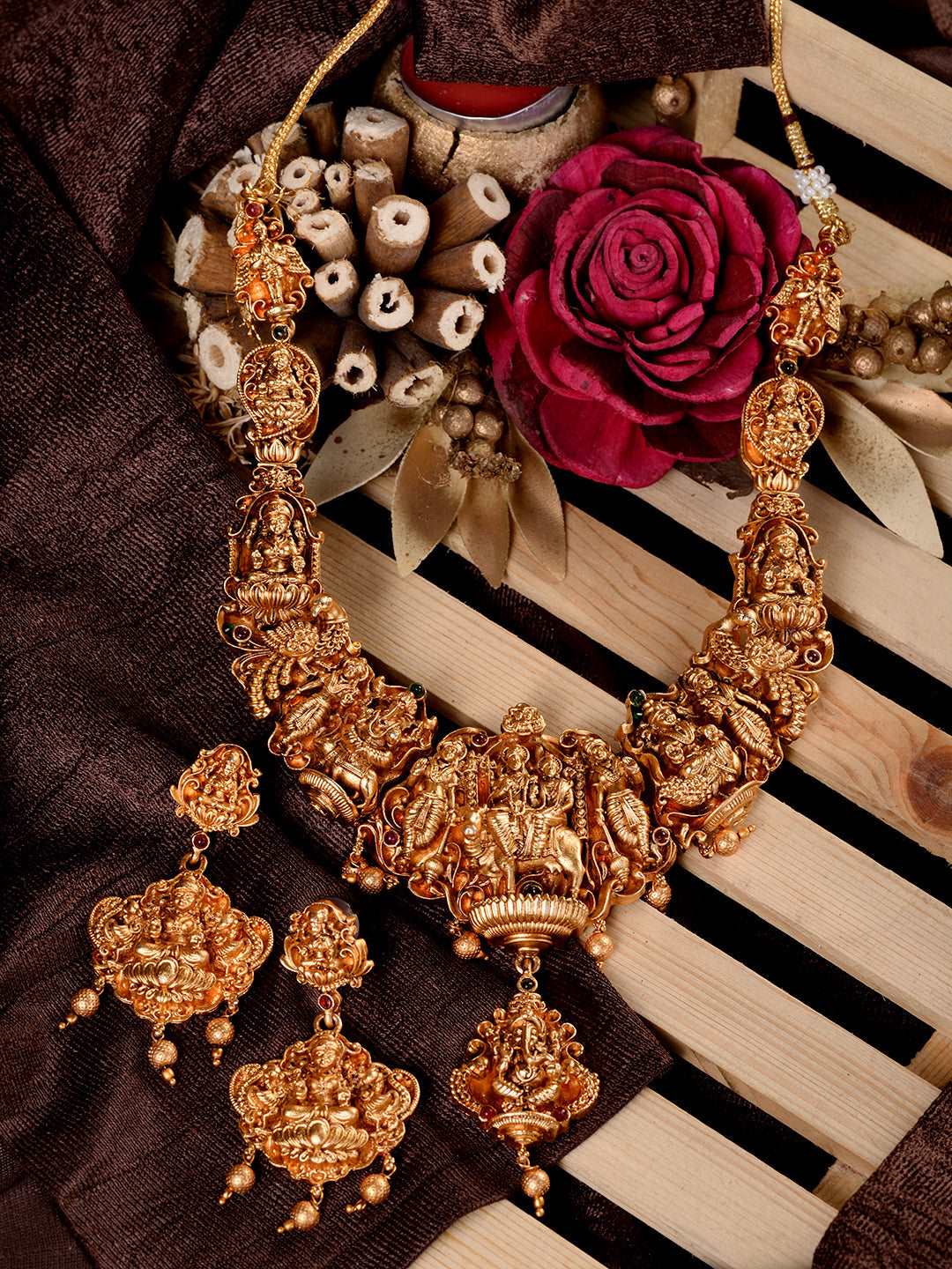 Gold Plated Exquisite Design Shiv Parivar Temple Jewellery Set, zaveri pearls, sale price rs, sale price, sale gold plated, sale gold, sale, rubans, ring, regular price, priyassi jewellery, k