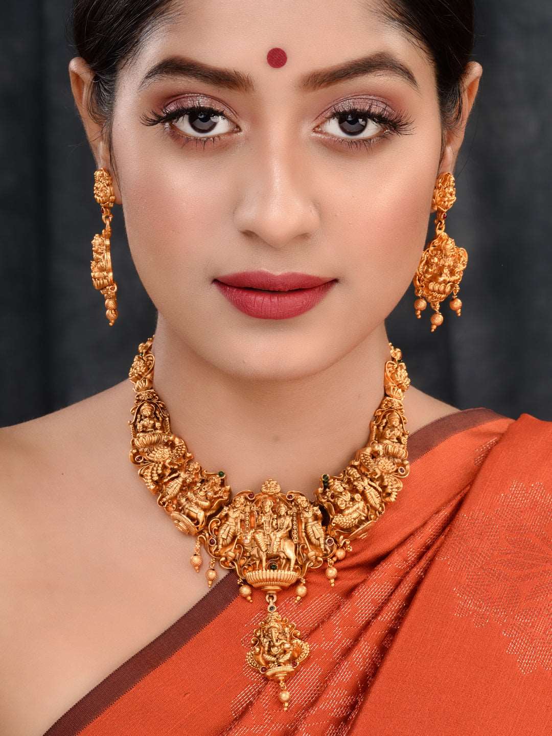 Gold Plated Exquisite Design Shiv Parivar Temple Jewellery Set, zaveri pearls, sale price rs, sale price, sale gold plated, sale gold, sale, rubans, ring, regular price, priyassi jewellery, k