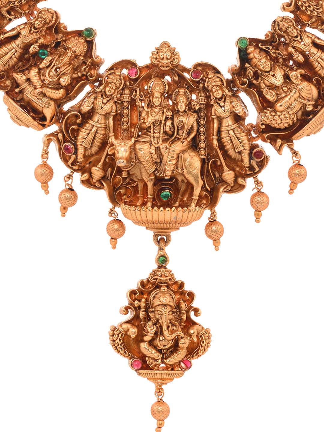 Gold Plated Exquisite Design Shiv Parivar Temple Jewellery Set, zaveri pearls, sale price rs, sale price, sale gold plated, sale gold, sale, rubans, ring, regular price, priyassi jewellery, k