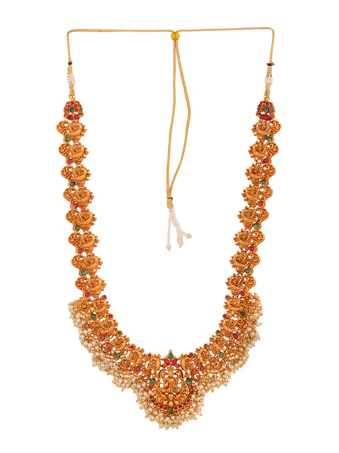 Gold Toned Gorgeous Saaddhvi Haram Combo Temple Jewellery Set, zaveri pearls, sale price rs, sale price, sale gold plated, sale gold, sale, rubans, ring, regular price, priyassi jewellery, ku