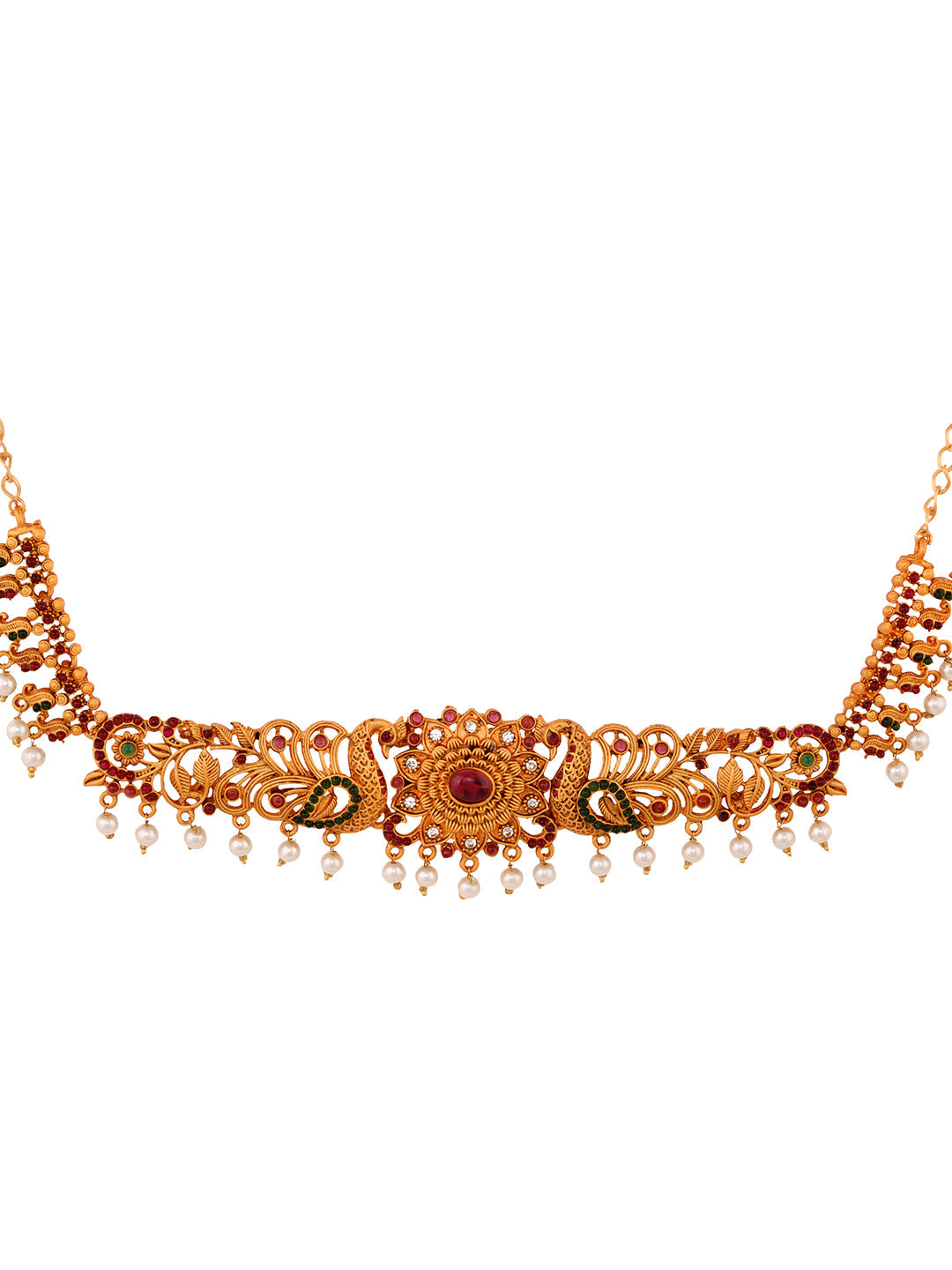 Gold Plated Kemp stone studded Pearl Beaded Peaacock design Hip Belt Kamarbandh, zaveri pearls, sale price rs, sale price, sale gold plated, sale gold, sale, rubans, ring, regular price, priy