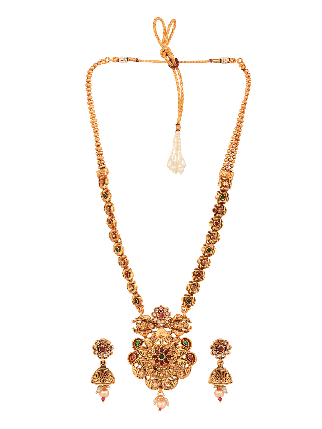 GoldPlated Multi Kundan studded Handcrafted Necklace Jewellery Set, zaveri pearls, sale price rs, sale price, sale gold plated, sale gold, sale, rubans, ring, regular price, priyassi jeweller