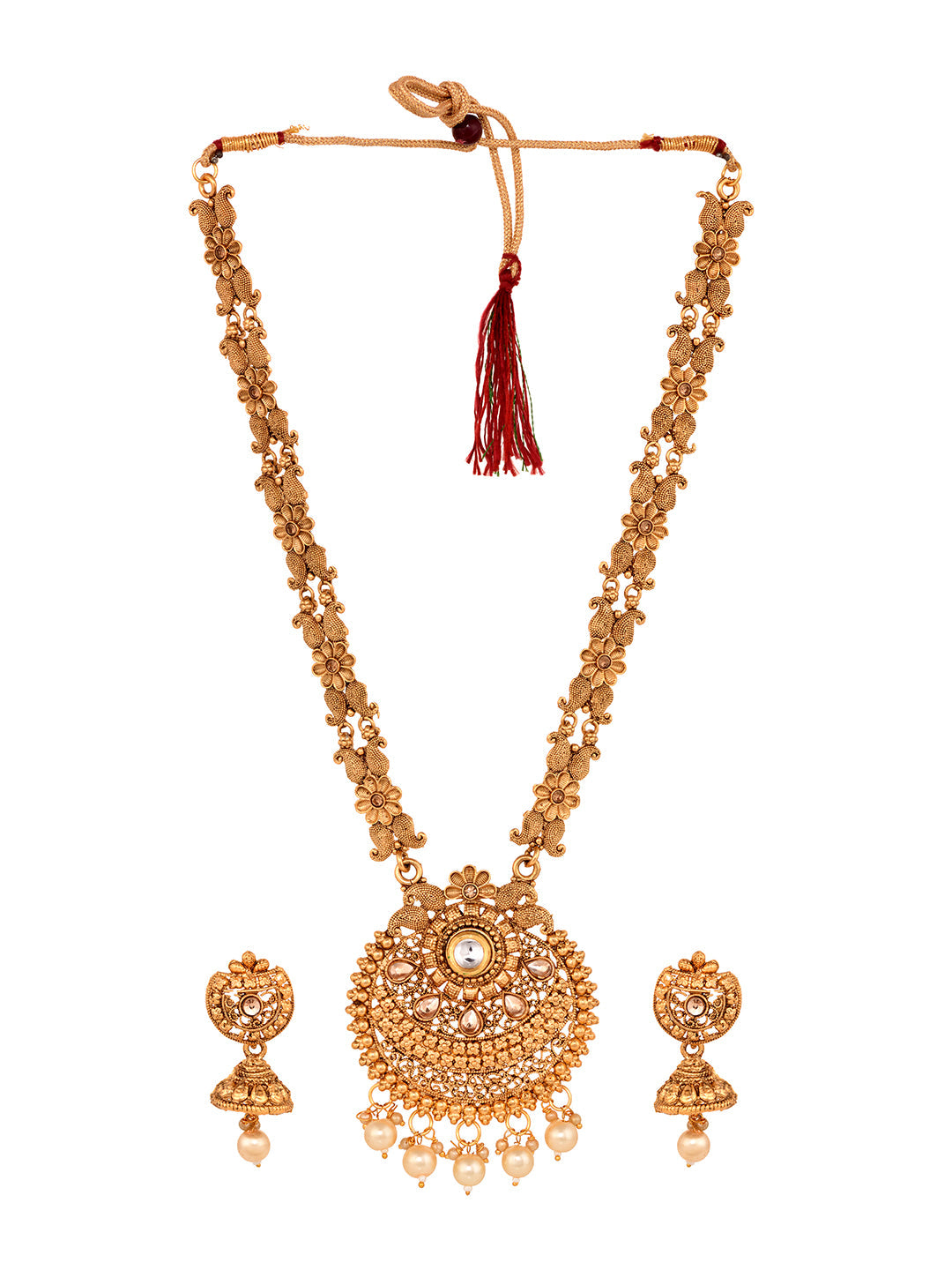 GoldPlated Kundan studded Handcrafted Necklace Jewellery Set, zaveri pearls, sale price rs, sale price, sale gold plated, sale gold, sale, rubans, ring, regular price, priyassi jewellery, kus