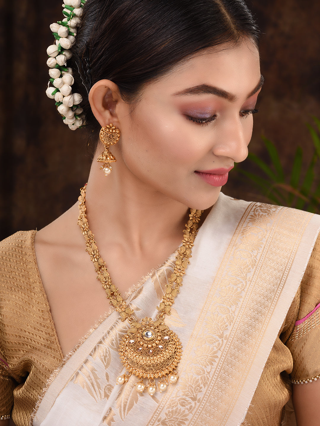 GoldPlated Kundan studded Handcrafted Necklace Jewellery Set, zaveri pearls, sale price rs, sale price, sale gold plated, sale gold, sale, rubans, ring, regular price, priyassi jewellery, kus