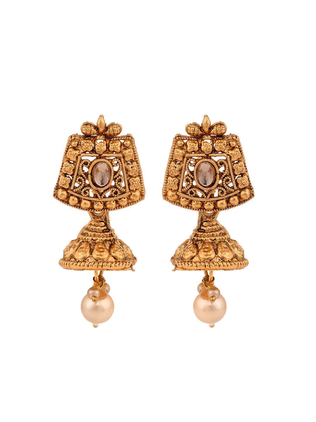 Gold Plated Kundan Studded Pearl Beaded Long Necklace Jewellery Set, zaveri pearls, sale price rs, sale price, sale gold plated, sale gold, sale, rubans, ring, regular price, priyassi jewelle