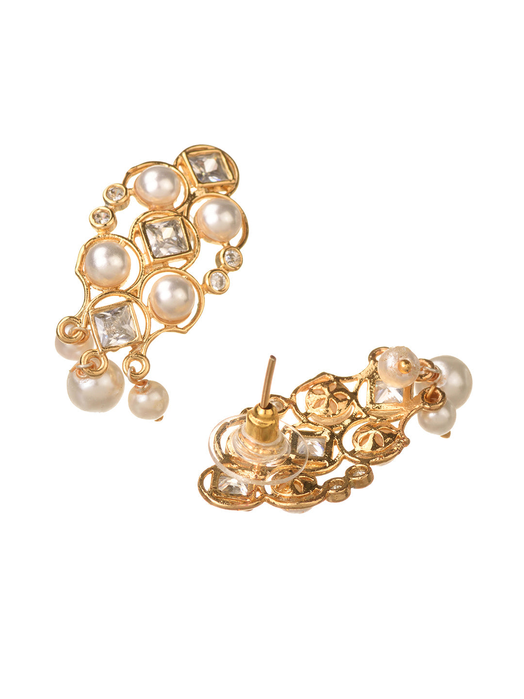 Gold Plated Polki AD Studded Pearl Beaded Intricate Choker Jewellery Set, zaveri pearls, sale price rs, sale price, sale gold plated, sale gold, sale, rubans, ring, regular price, priyassi je