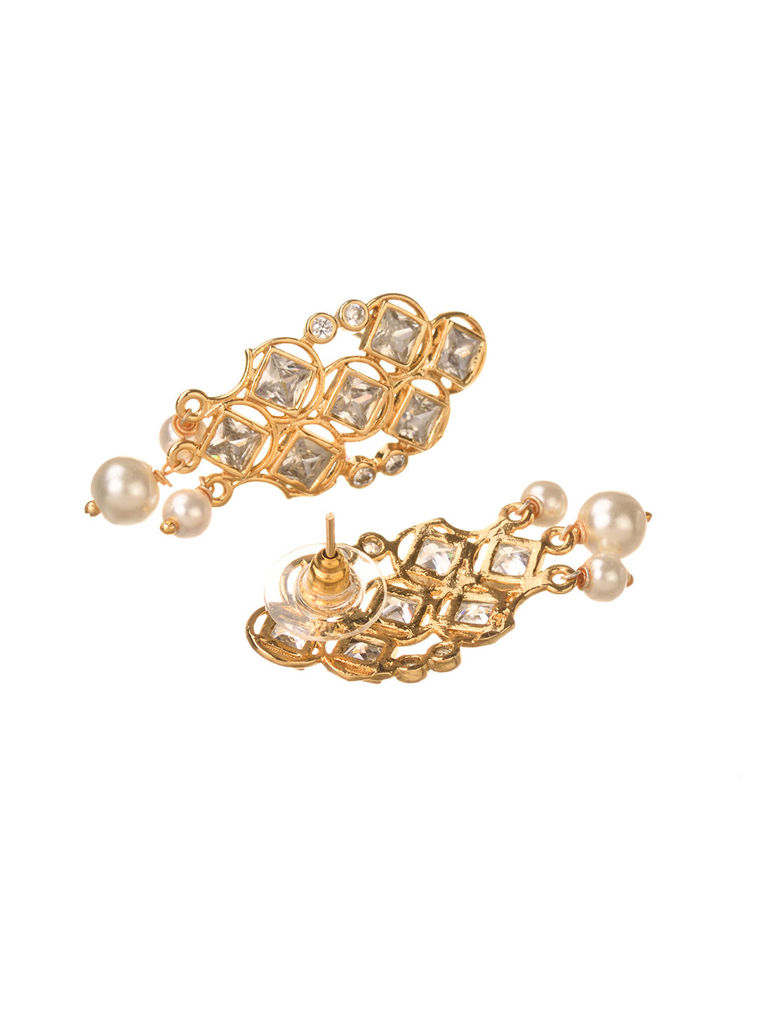 Gold Plated Uncut AD studded Pearl Drops Choker Jewellery Set, zaveri pearls, sale price rs, sale price, sale gold plated, sale gold, sale, rubans, ring, regular price, priyassi jewellery, ku