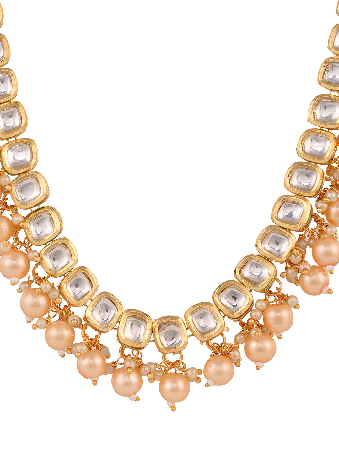 Gold Plated Single line Kundan Pearl Beaded Necklace Jewellery Set, zaveri pearls, sale price rs, sale price, sale gold plated, sale gold, sale, rubans, ring, regular price, priyassi jeweller