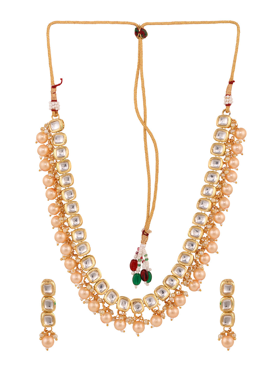 Gold Plated Single line Kundan Pearl Beaded Necklace Jewellery Set, zaveri pearls, sale price rs, sale price, sale gold plated, sale gold, sale, rubans, ring, regular price, priyassi jeweller