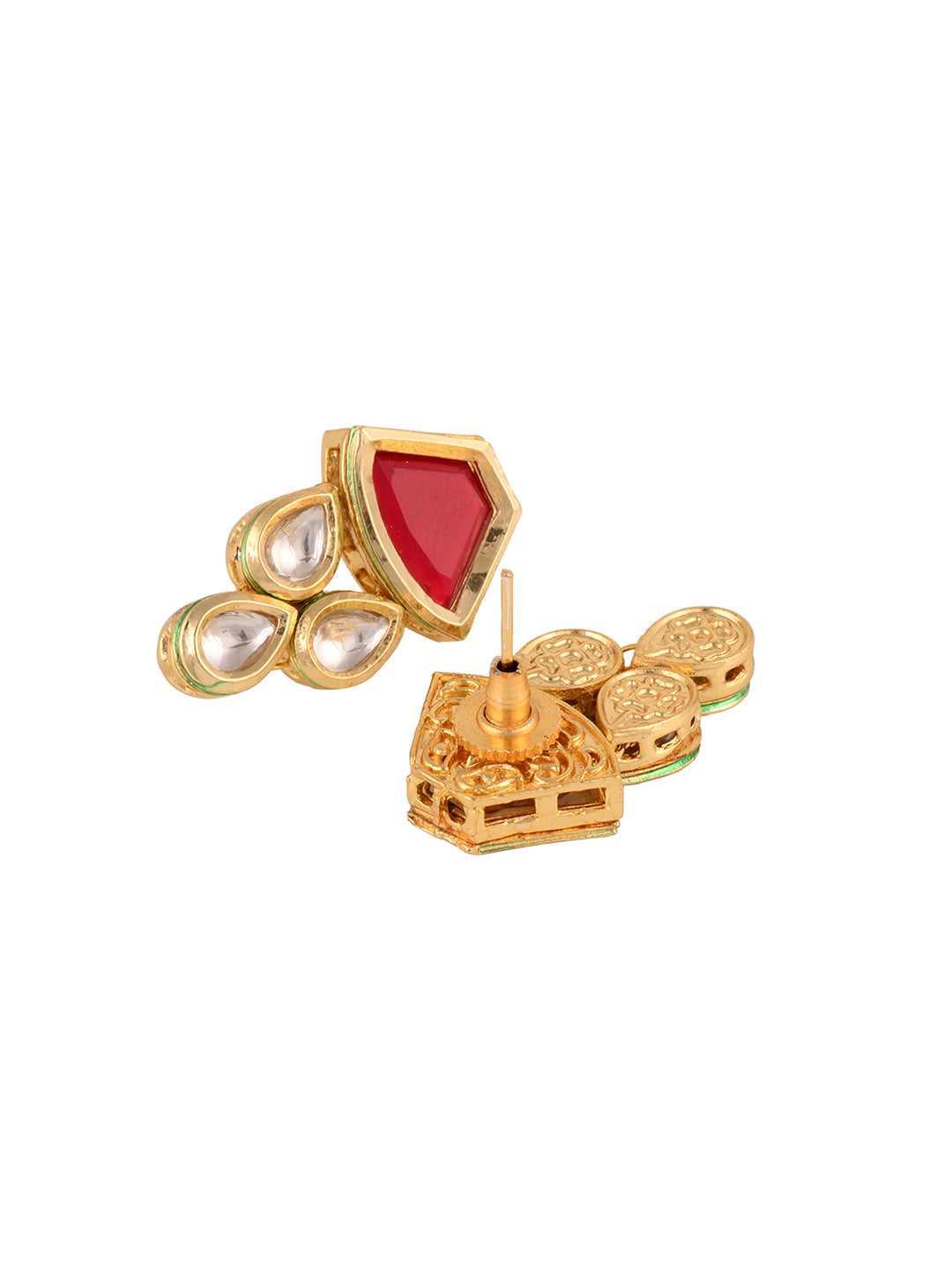 Gold Plated Multi Kundan studded modern Necklace Jewellery Set, zaveri pearls, sale price rs, sale price, sale gold plated, sale gold, sale, rubans, ring, regular price, priyassi jewellery, k