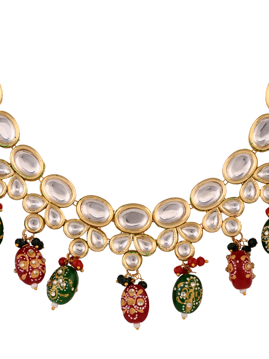 Gold Toned Kundan & Multi Bead studded Handcrafted Jewellery Set, zaveri pearls, sale price rs, sale price, sale gold plated, sale gold, sale, rubans, ring, regular price, priyassi jewellery,