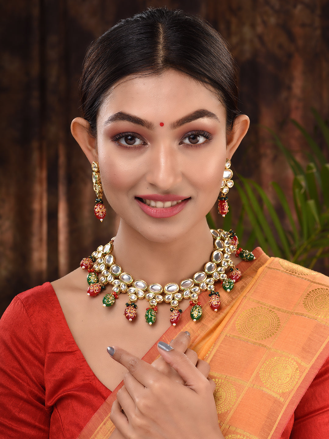 Gold Toned Kundan & Multi Bead studded Handcrafted Jewellery Set, zaveri pearls, sale price rs, sale price, sale gold plated, sale gold, sale, rubans, ring, regular price, priyassi jewellery,