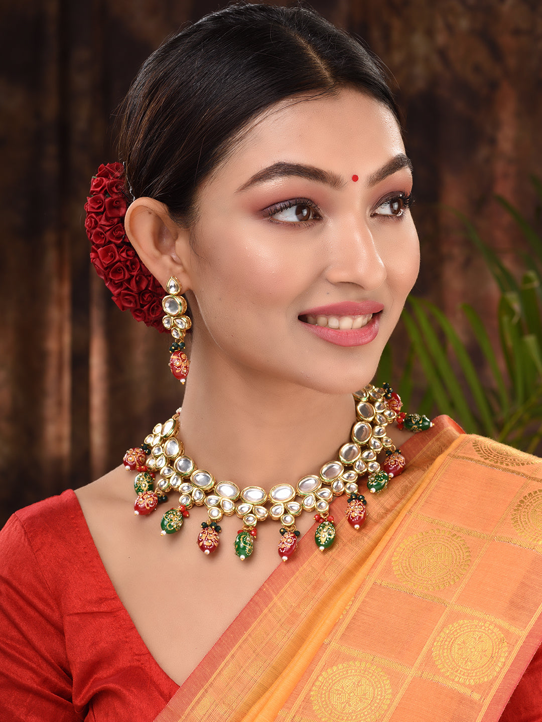 Gold Toned Kundan & Multi Bead studded Handcrafted Jewellery Set, zaveri pearls, sale price rs, sale price, sale gold plated, sale gold, sale, rubans, ring, regular price, priyassi jewellery,