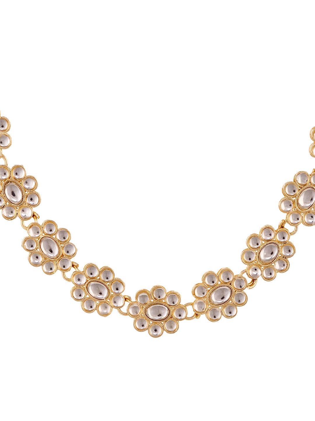 Gold Plated Kundan studded Floral designer Head Band, zaveri pearls, sale price rs, sale price, sale gold plated, sale gold, sale, rubans, ring, regular price, priyassi jewellery, kushal's - 