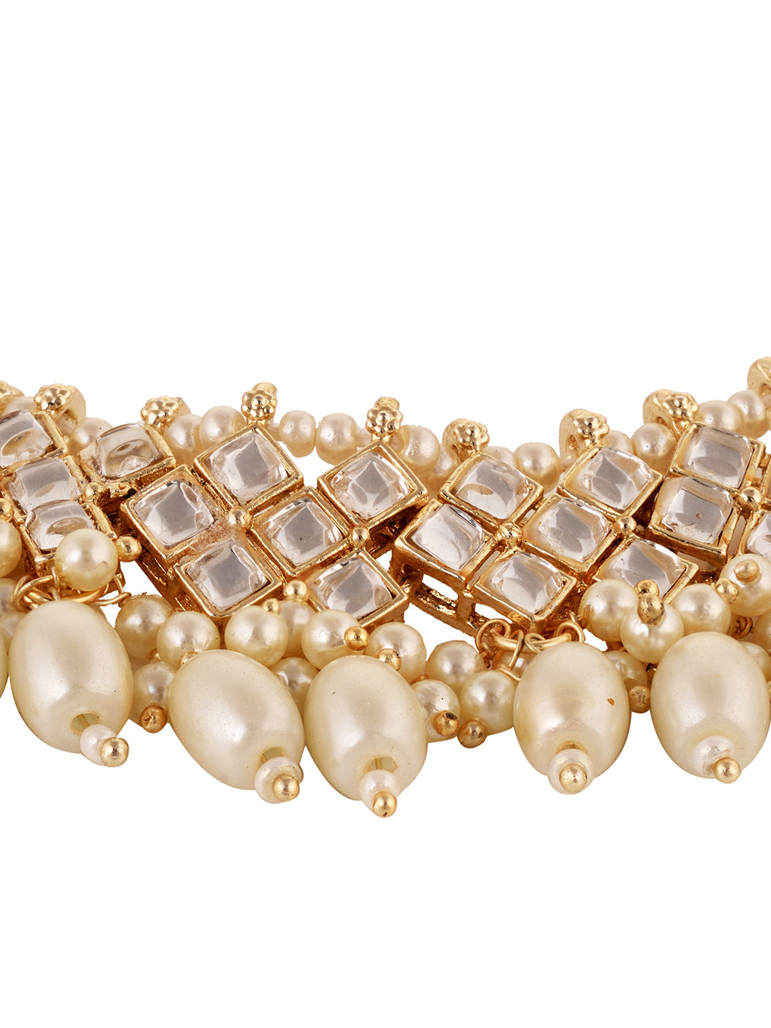 Gold Toned Kundan studded Paerl Beadded ethnic Bridal Anklet Anklet, zaveri pearls, sale price rs, sale price, sale gold plated, sale gold, sale, rubans, ring, regular price, priyassi jewelle