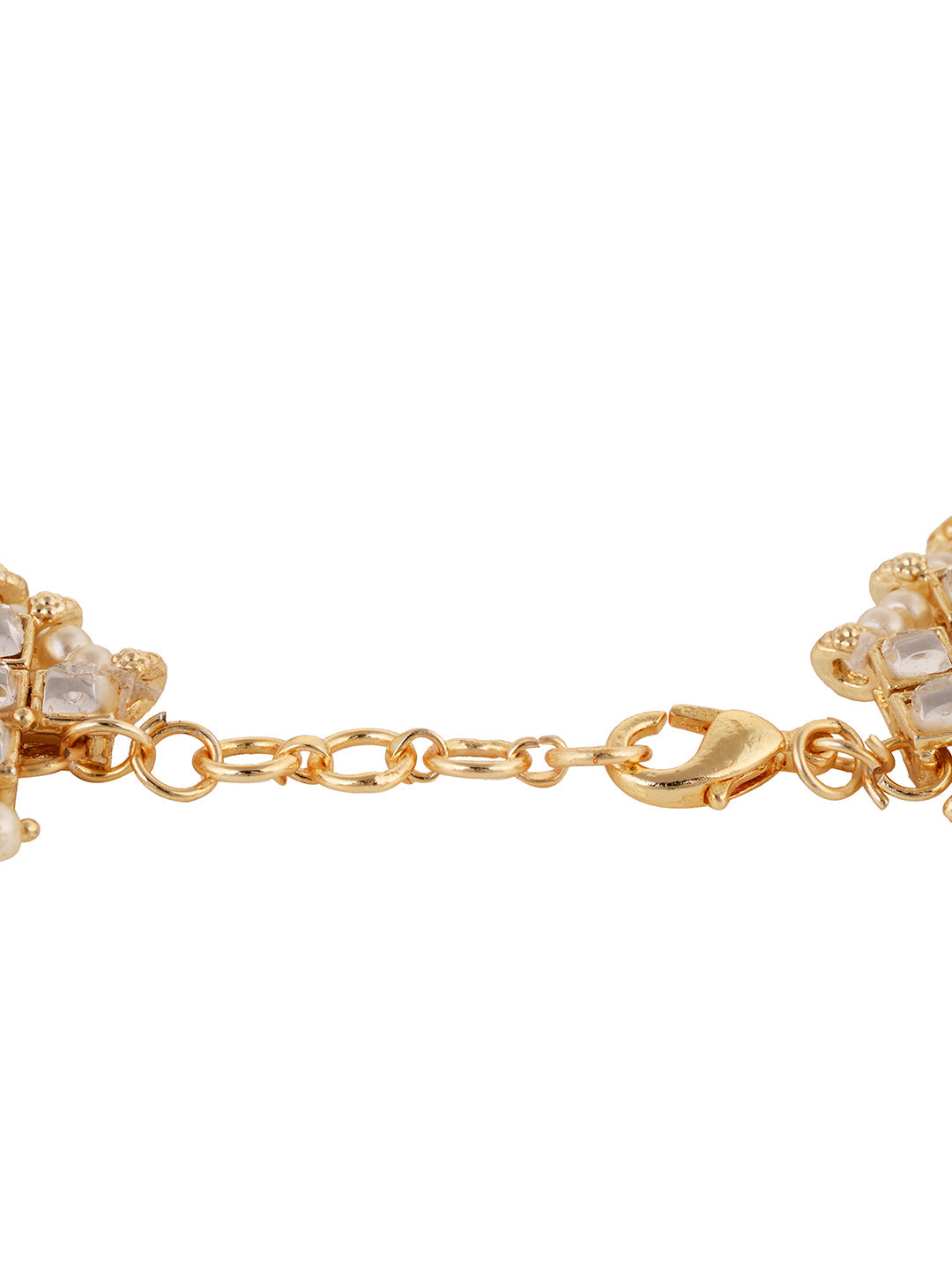 Gold Toned Kundan studded Paerl Beadded ethnic Bridal Anklet Anklet, zaveri pearls, sale price rs, sale price, sale gold plated, sale gold, sale, rubans, ring, regular price, priyassi jewelle