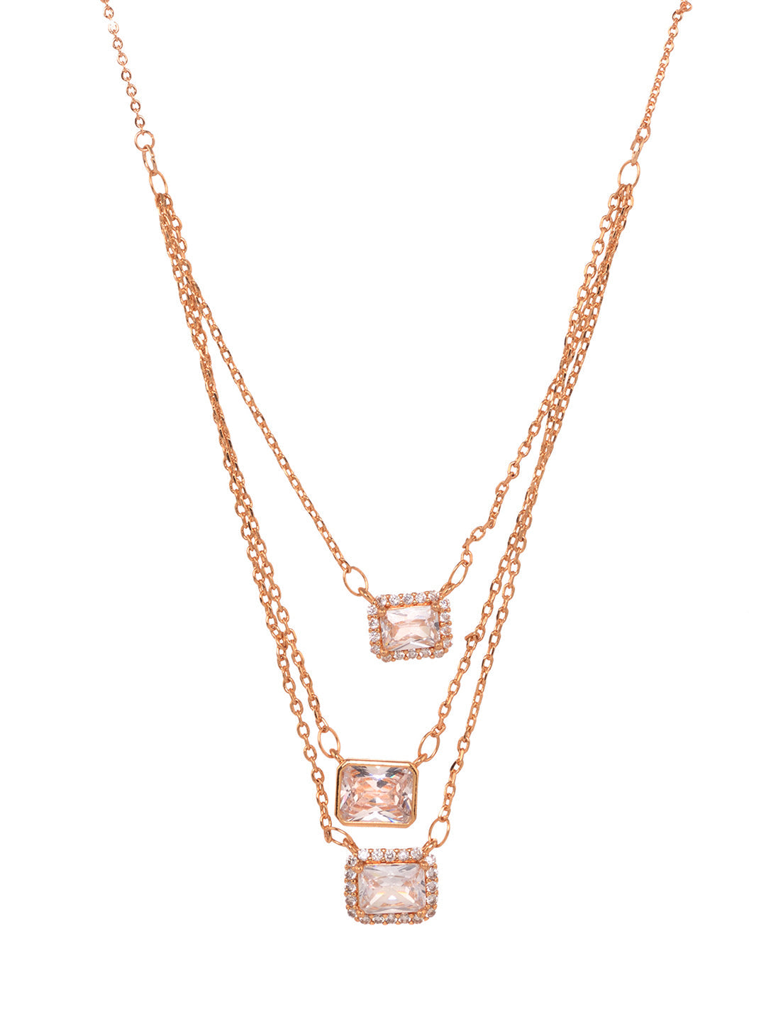 Gold Toned AD Studded Layered Necklace, zaveri pearls, sale price rs, sale price, sale gold plated, sale gold, sale, rubans, ring, regular price, priyassi jewellery, kushal's - Saraf RS Jewel