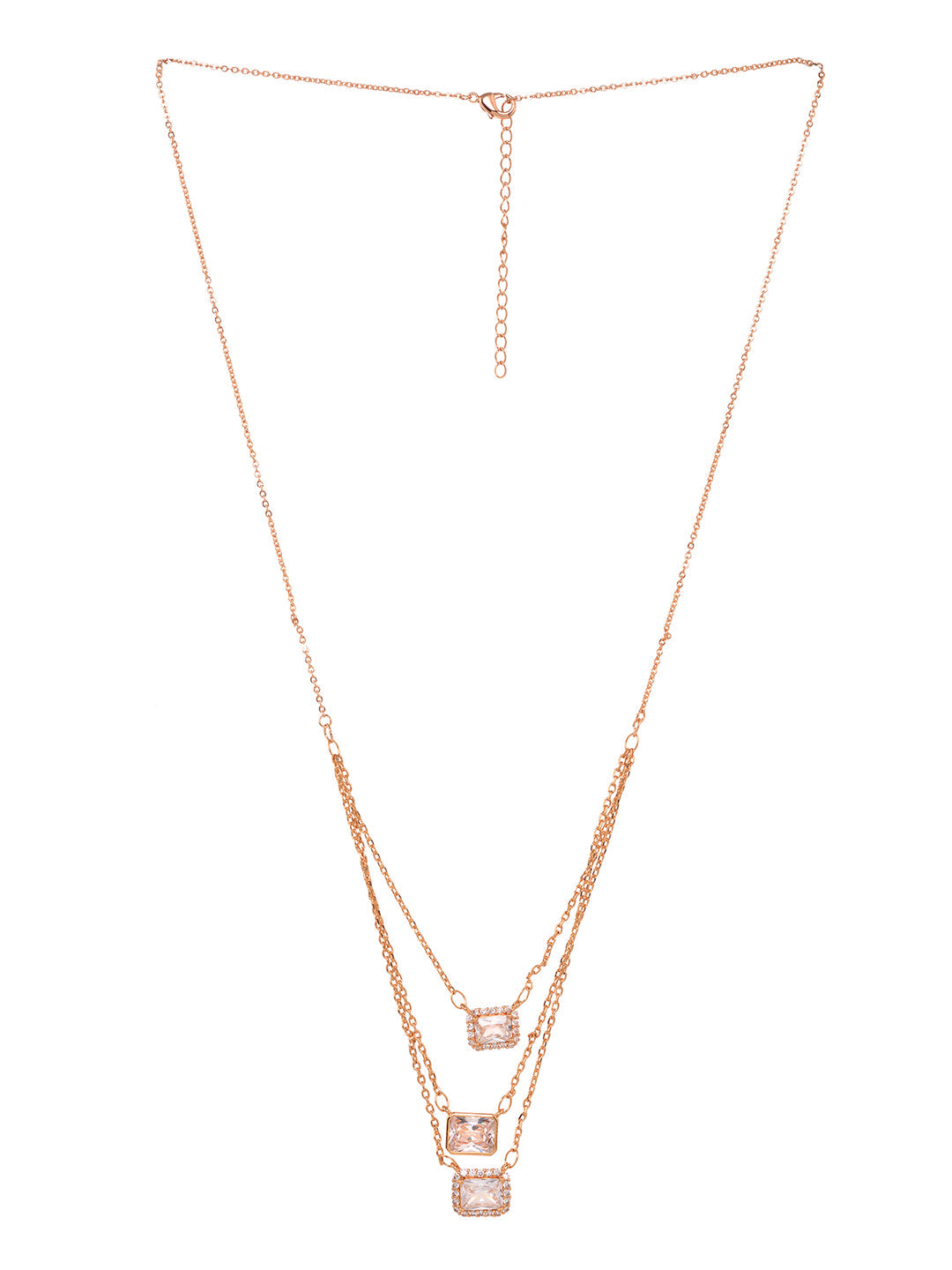 Gold Toned AD Studded Layered Necklace, zaveri pearls, sale price rs, sale price, sale gold plated, sale gold, sale, rubans, ring, regular price, priyassi jewellery, kushal's - Saraf RS Jewel