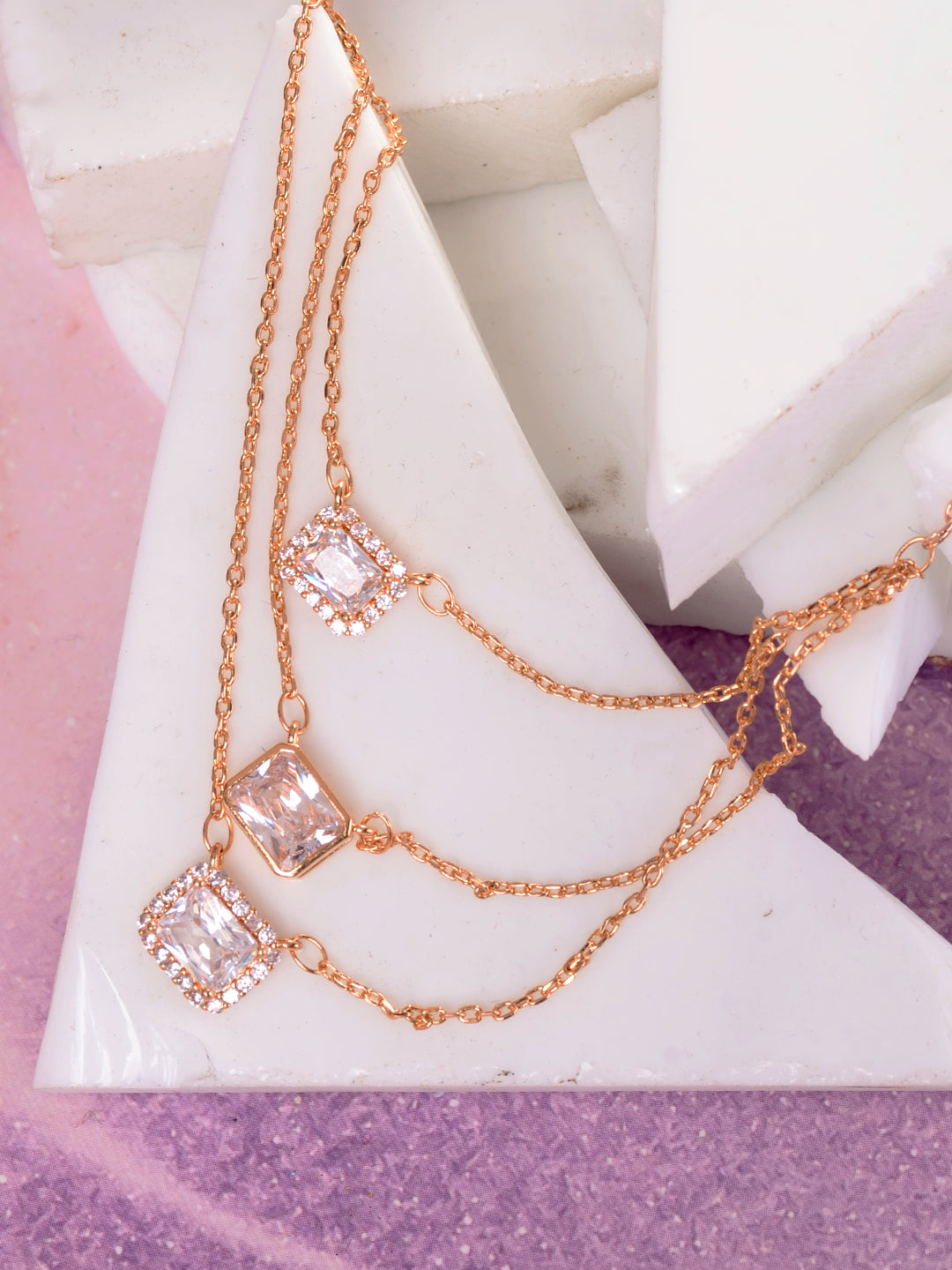 Gold Toned AD Studded Layered Necklace, zaveri pearls, sale price rs, sale price, sale gold plated, sale gold, sale, rubans, ring, regular price, priyassi jewellery, kushal's - Saraf RS Jewel