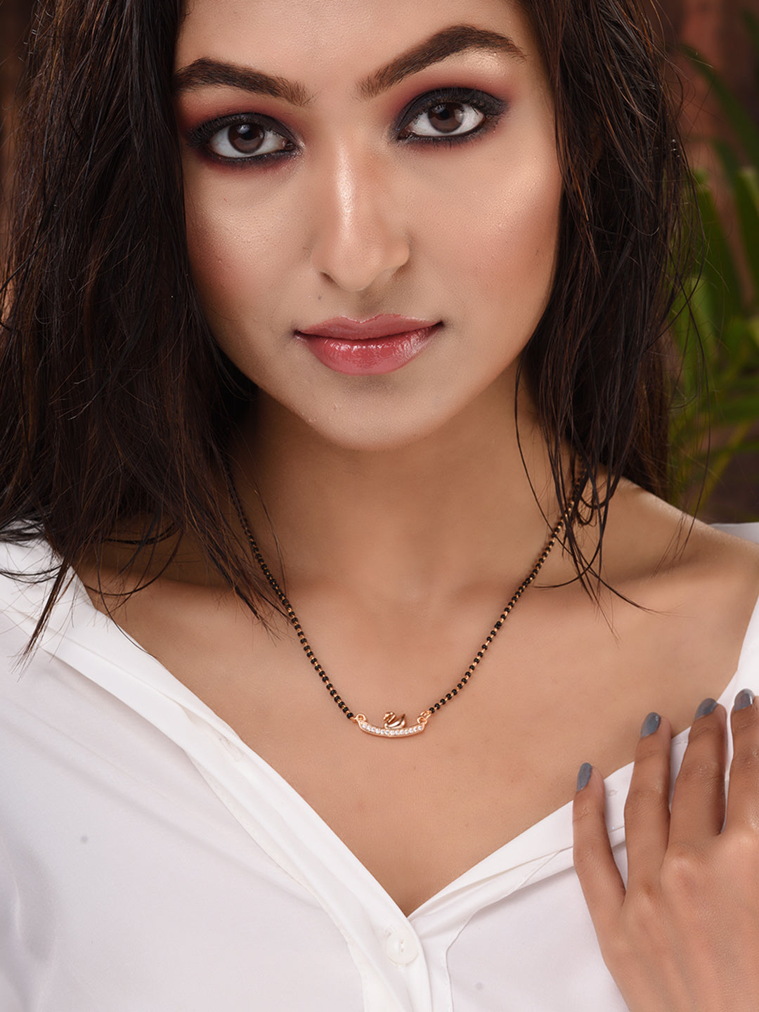 Set Of 2 Gold Plated AD Studded & Beaded Mangalsutra COMBO, zaveri pearls, sale price rs, sale price, sale gold plated, sale gold, sale, rubans, ring, regular price, priyassi jewellery, kusha