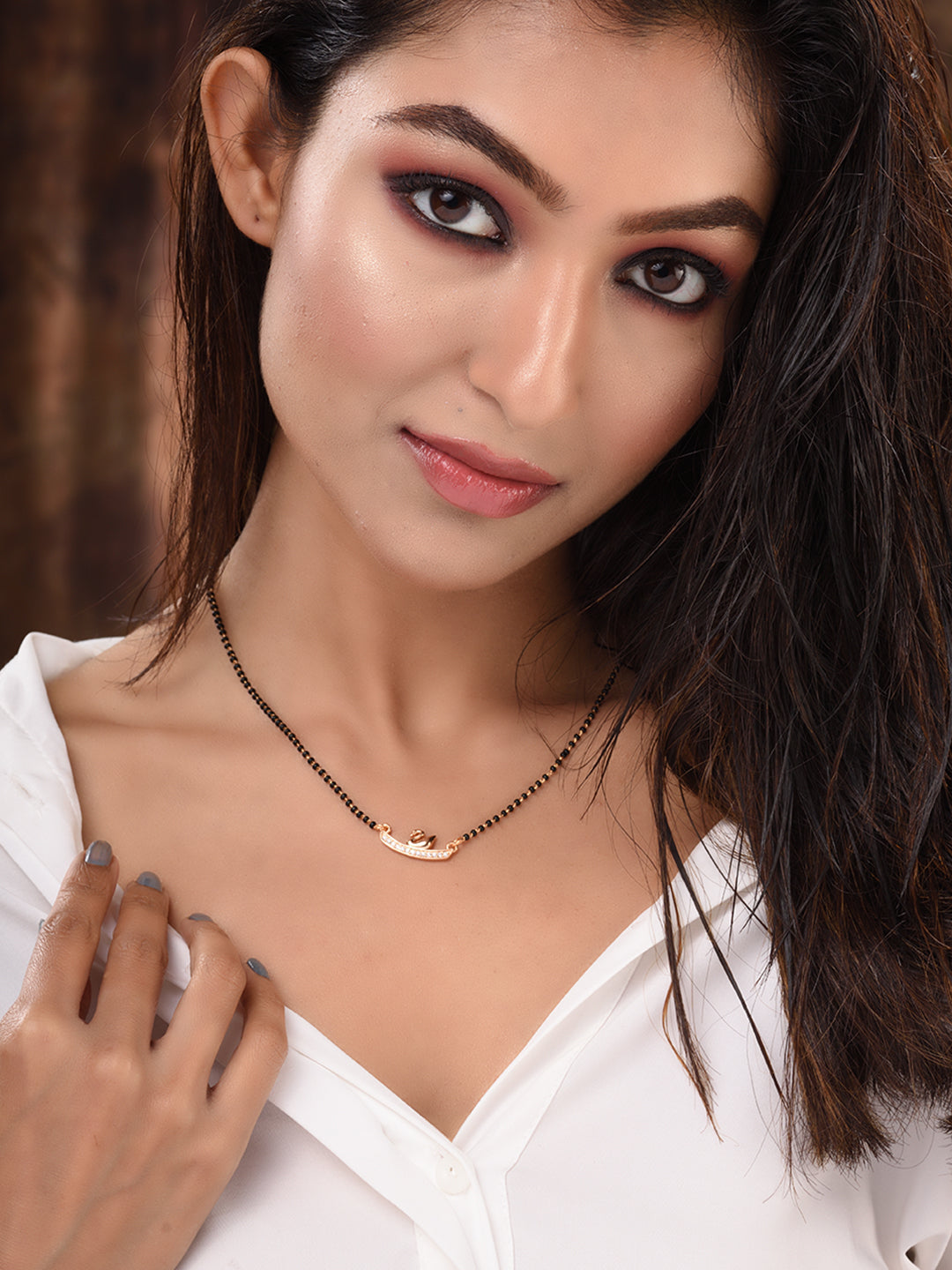 Set Of 2 Gold Plated AD Studded & Beaded Mangalsutra COMBO, zaveri pearls, sale price rs, sale price, sale gold plated, sale gold, sale, rubans, ring, regular price, priyassi jewellery, kusha