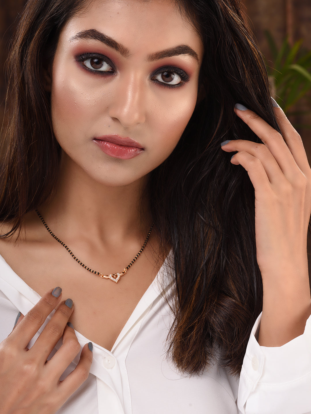 Set Of 2 Gold Toned AD Studded Delicate mangalsutra COMBO, zaveri pearls, sale price rs, sale price, sale gold plated, sale gold, sale, rubans, ring, regular price, priyassi jewellery, kushal